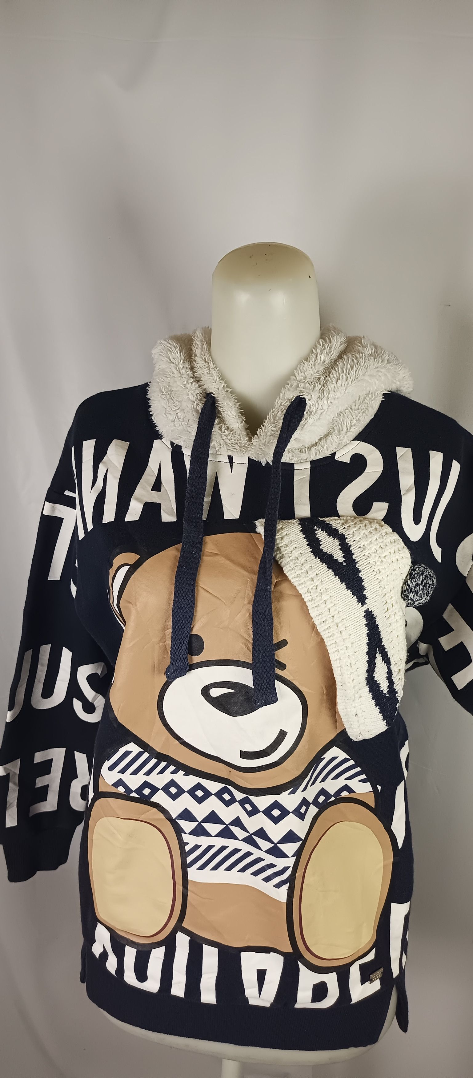 If Six Was Nine × Japanese Brand #Es Style 1916 White Fur Hoodie All Over Print Teddy Bear Size M / US 6-8 / IT 42-44 - 7 Thumbnail