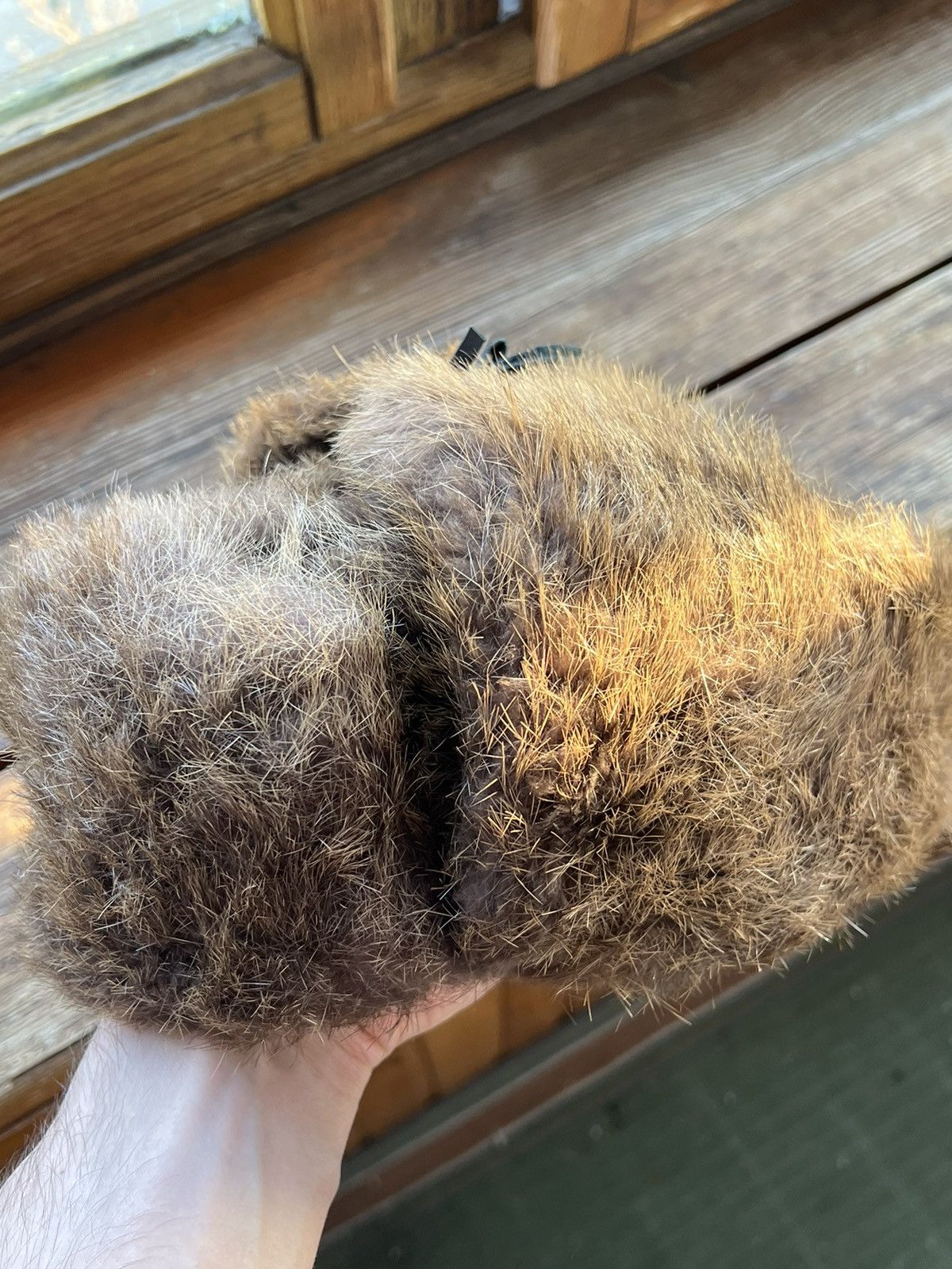 Vintage Vintage Ushanka trapper rabbit leather hat rare Size ONE SIZE - 6 Thumbnail