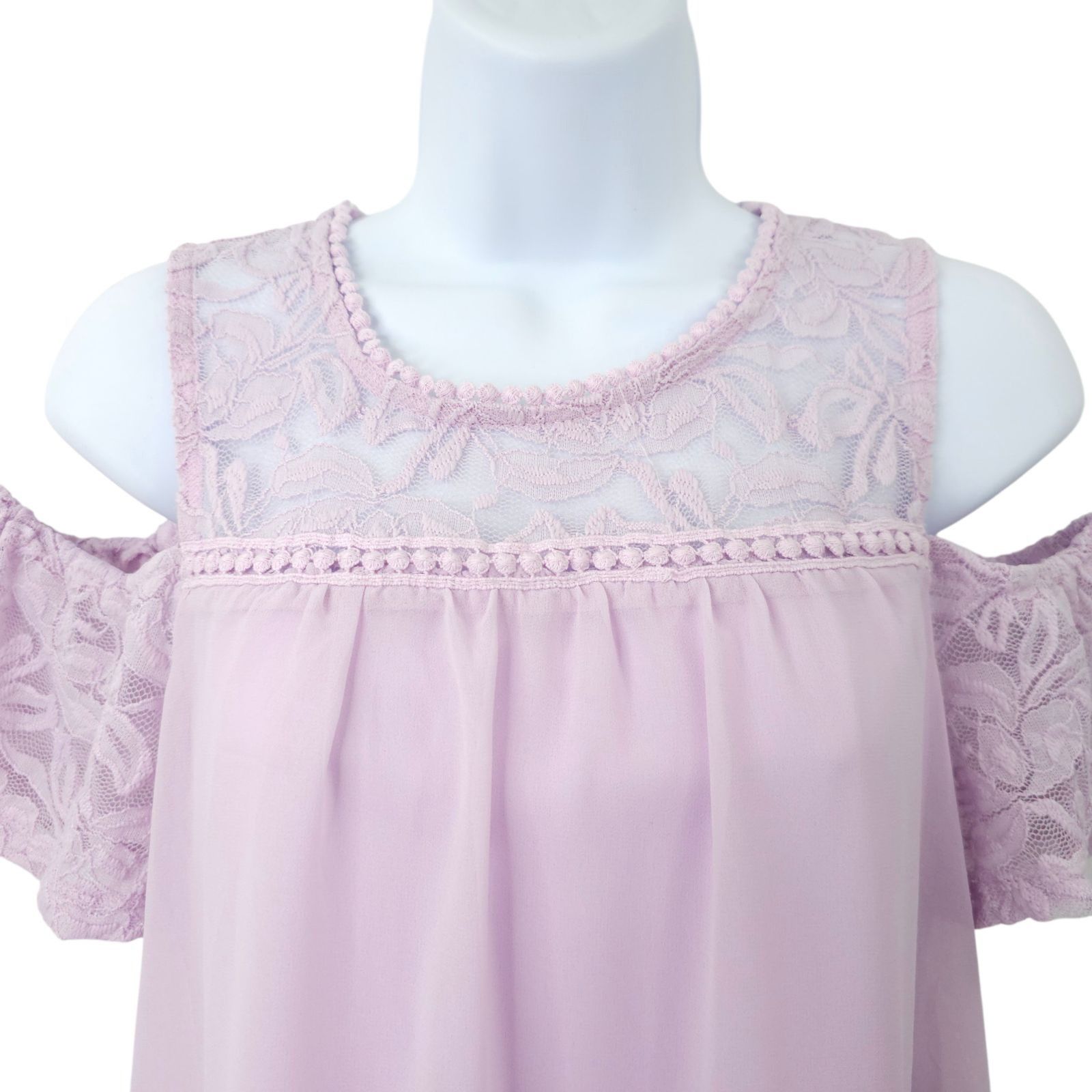 Other As U Wish Shift Dress S Lace Cold Shoulder Cottagecore Roman Size S / US 4 / IT 40 - 7 Thumbnail