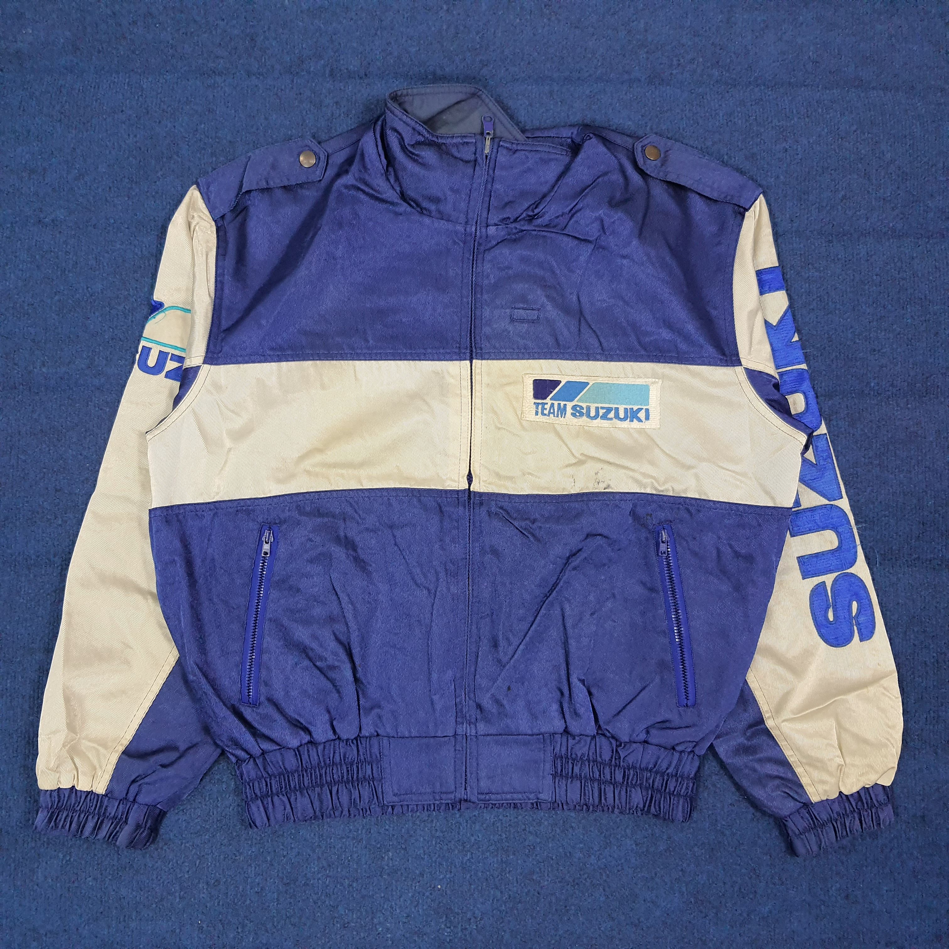 Japanese Brand Vintage 90s Team Suzuki Japan Reversibe Jacket C269N10 Size US L / EU 52-54 / 3 - 4 Thumbnail