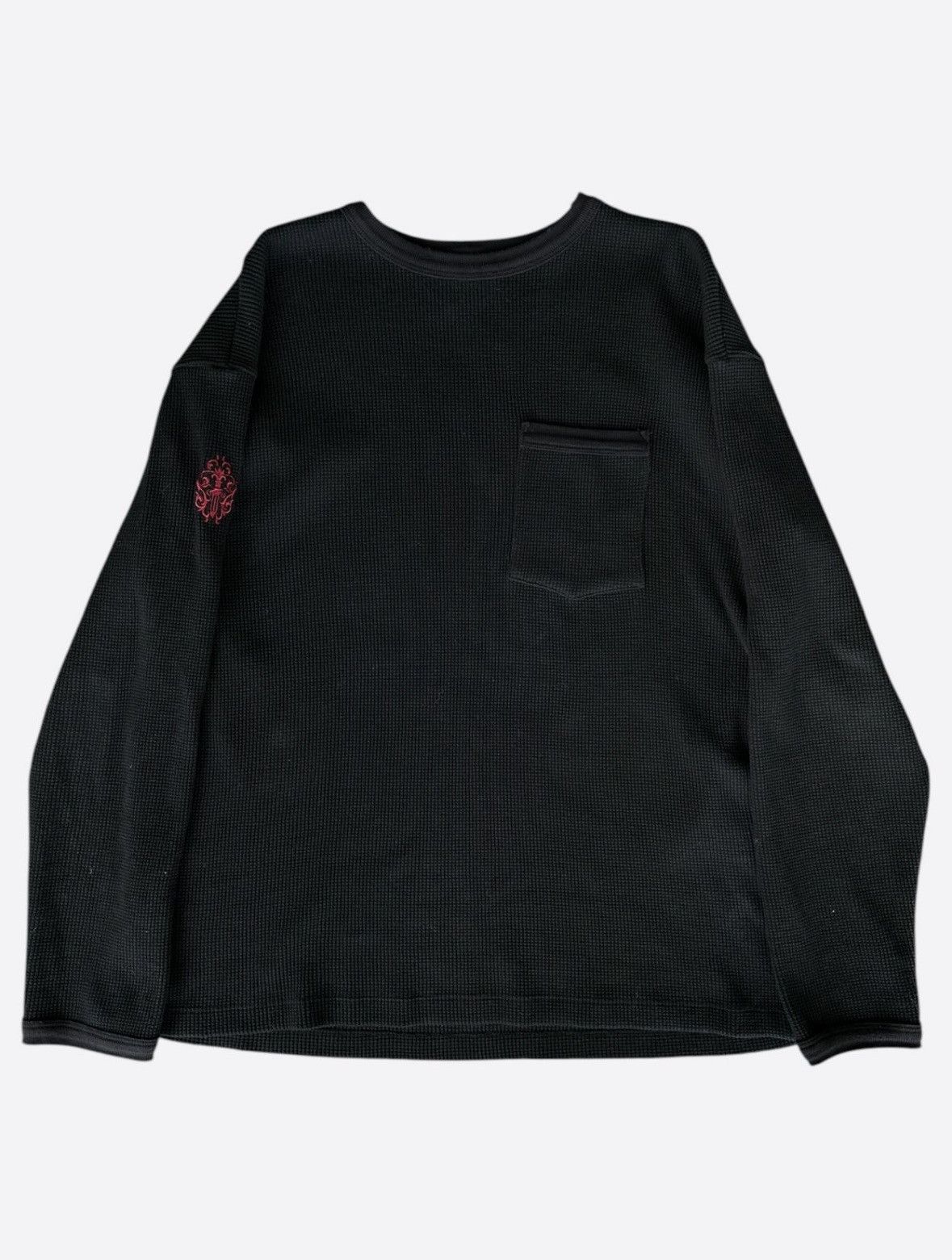 Tシャツ・カットソー Chrome Hearts Neck Logo Fuck You Sleeve T-Shirt TEE Black Chrome Hearts Neck Logo (