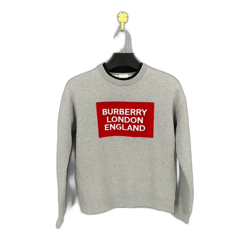 Burberry burberry logo sweatshirt in grey and red Size US M / EU 48-50 / 2 - 1 Thumbnail