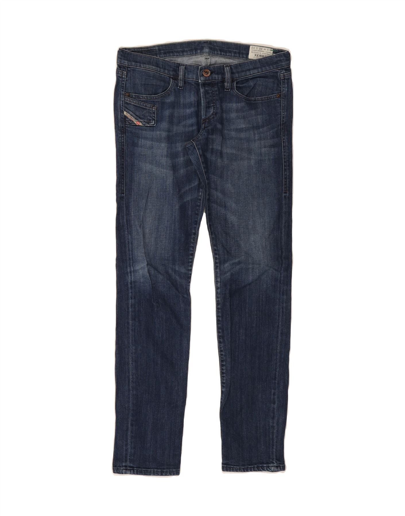 Diesel Womens Xeroz Regular Slim Straight Jeans W30 L32 Navy Blue Size 42" / US 20 - 1 Thumbnail