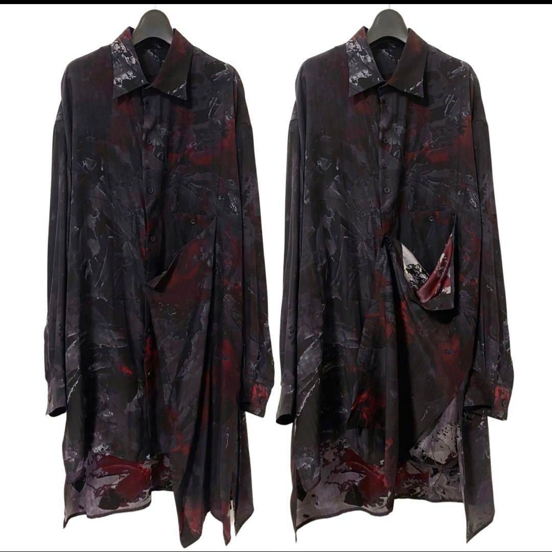 Yohji Yamamoto POUR HOMME 20aw deformed sample silk shirts Size US L / EU 52-54 / 3 - 6 Thumbnail