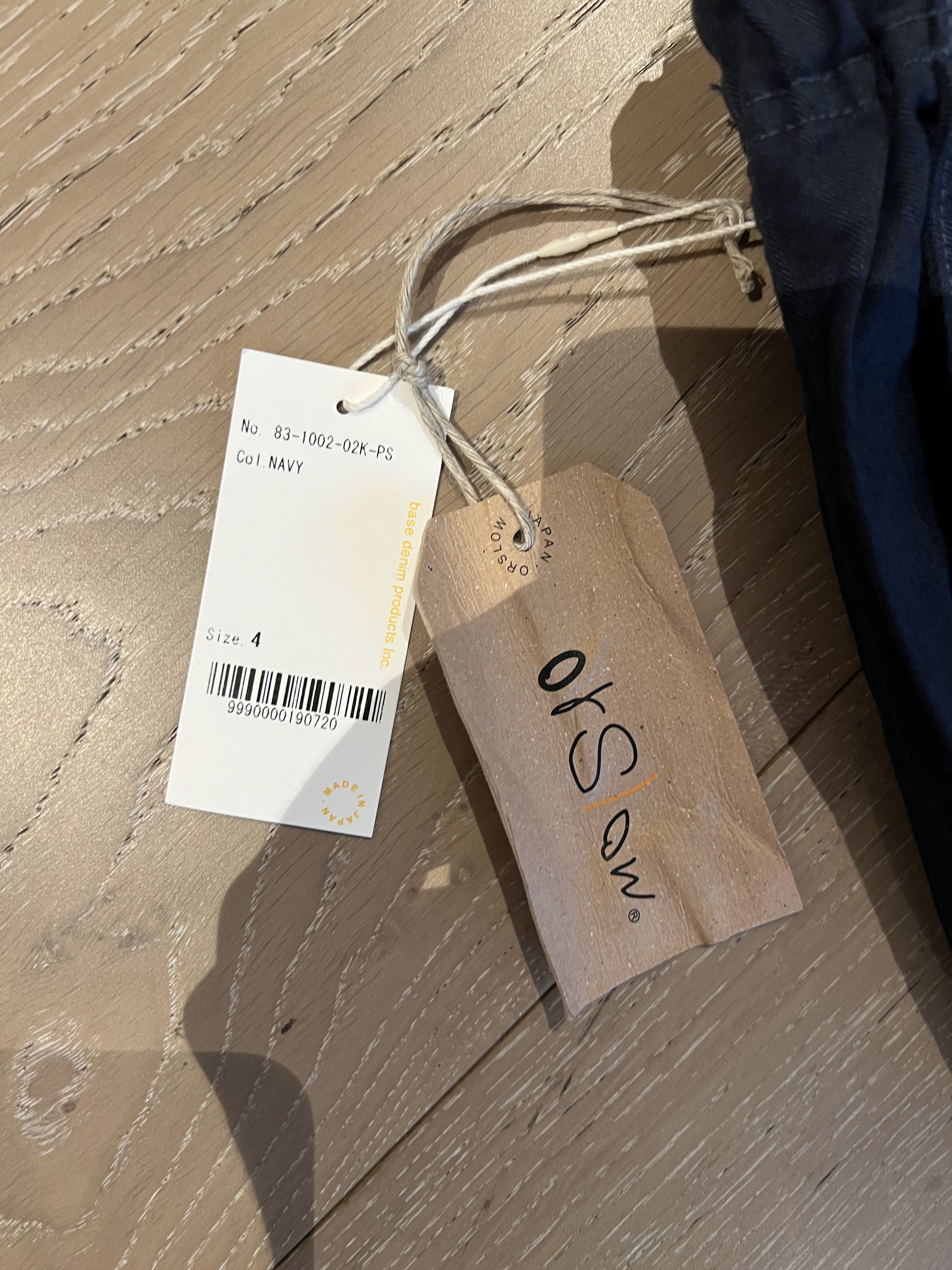 💚 Peggs & Son x Orslow Navy New Yorker Pant Size 4 NEW