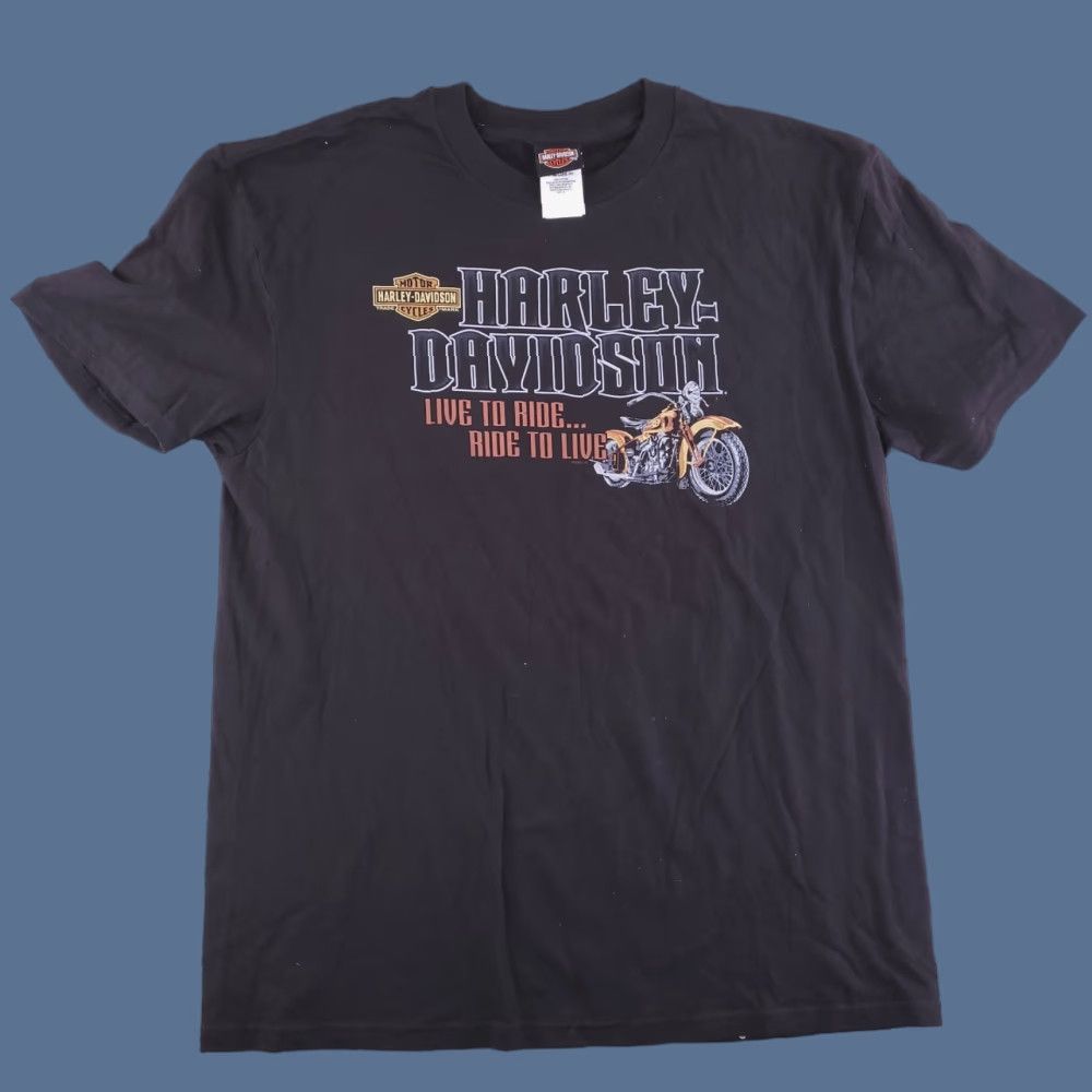 Harley Davidson VINTAGE Harley-Davidson Shirt Mens XL Crewneck Gettysburg Battlefield Black Short Sleeve Size US XL / EU 56 / 4 - 1 Thumbnail