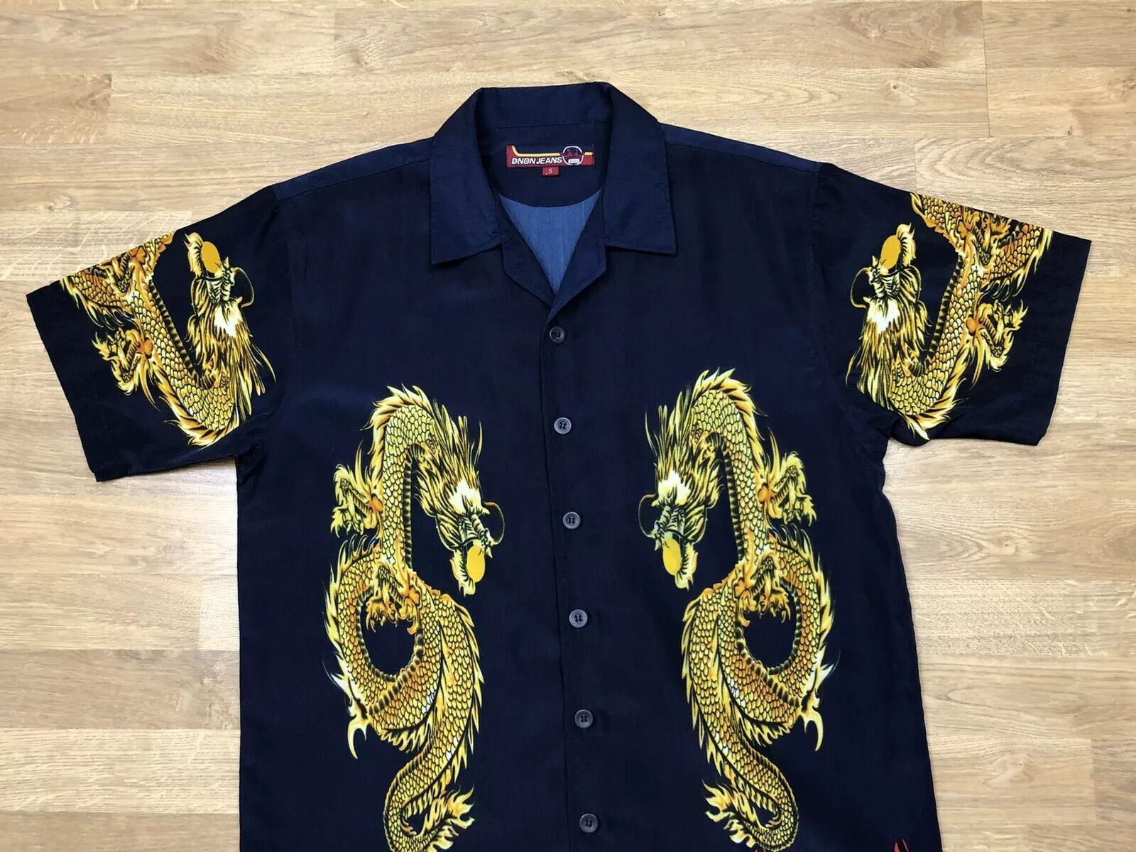 Vintage Dnon jeans Vintage 2000s Y2K graphic Tiger Dragon Fire Rave Size US S / EU 44-46 / 1 - 8 Thumbnail