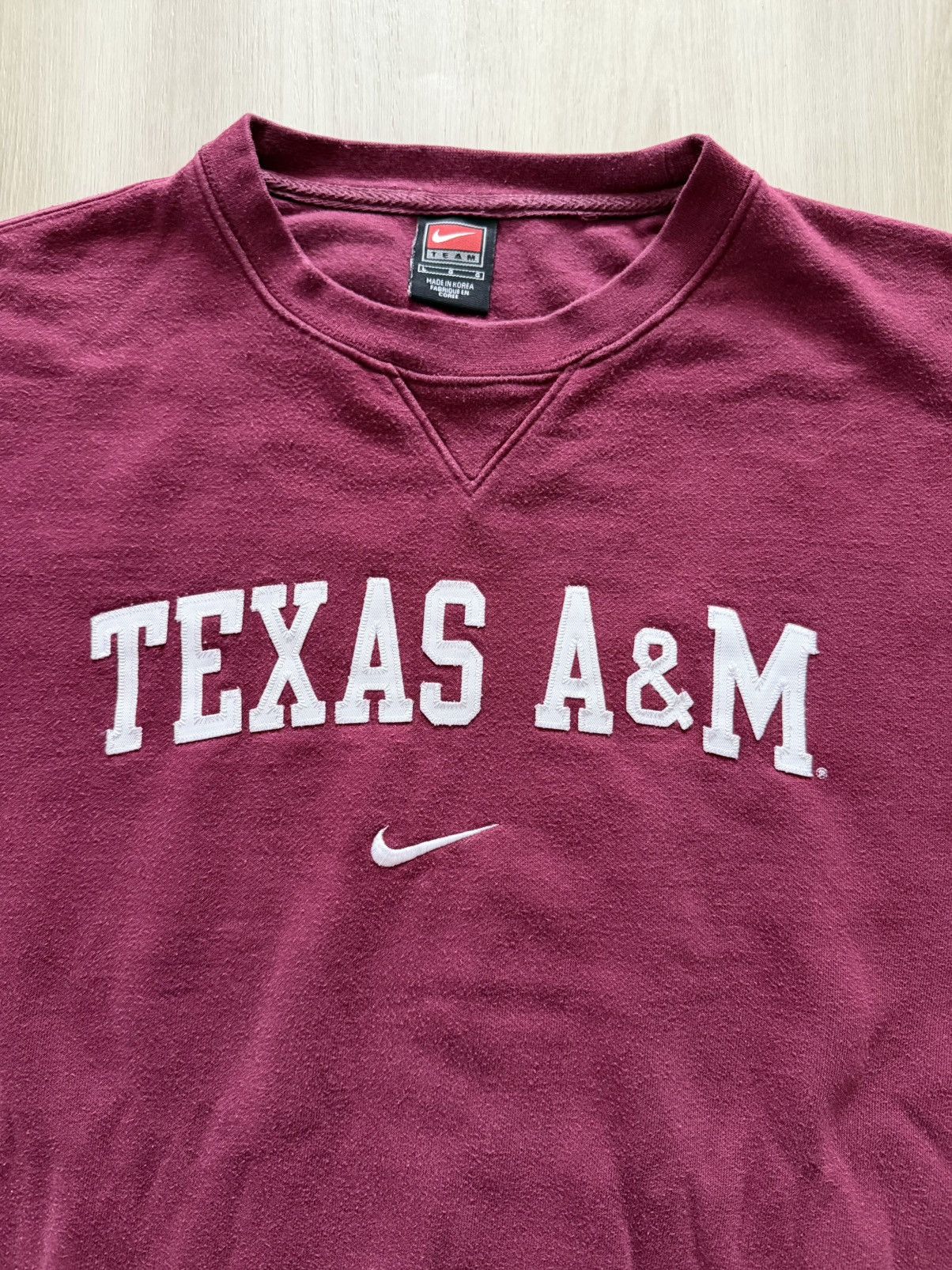 Nike Vintage Nike Team Center Swoosh Texas A&M Crewneck Sz L Size US L / EU 52-54 / 3 - 2 Thumbnail