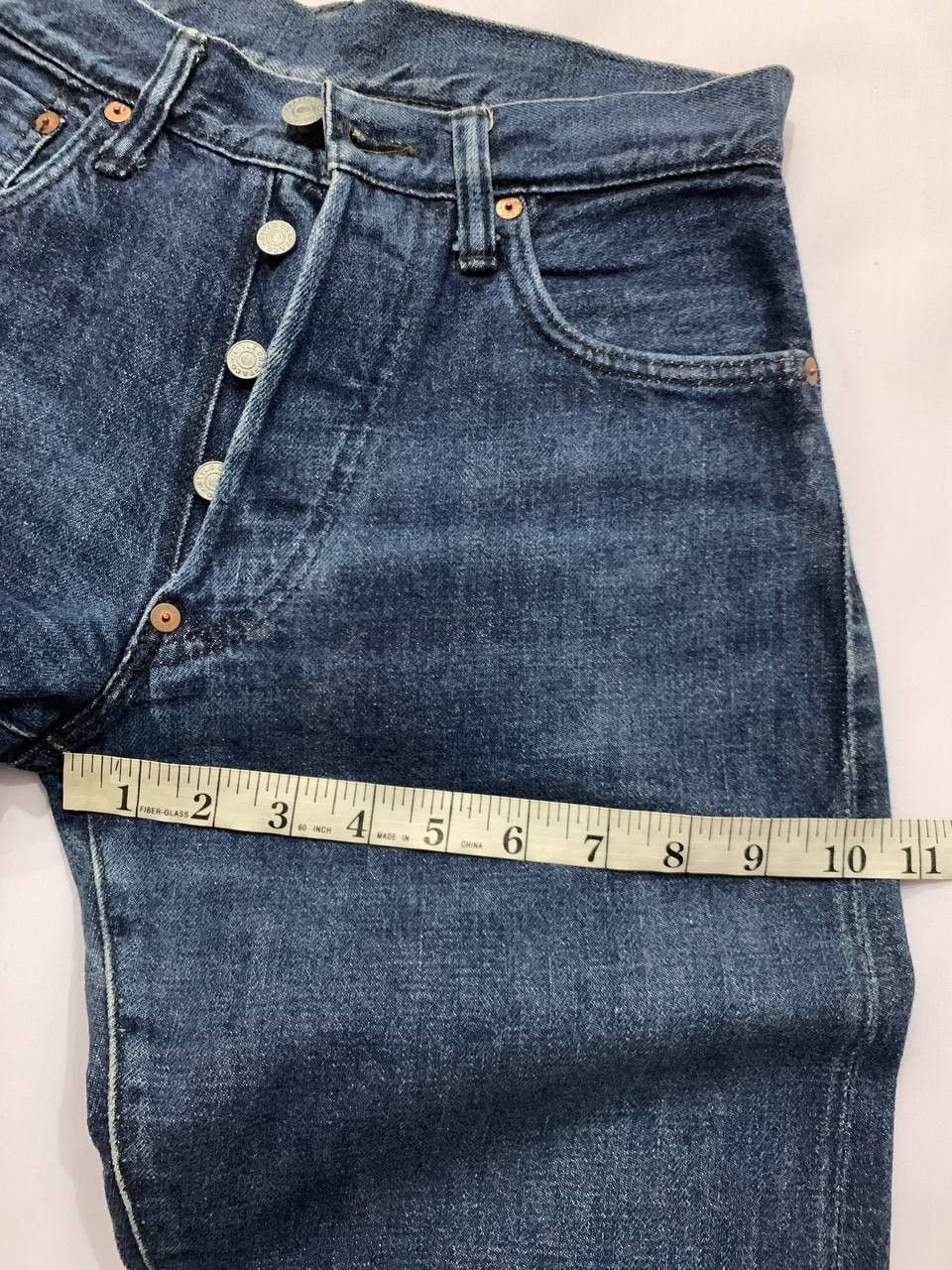 Evisu Vintage 2000s Evisu Pink Seagull Embroidery Selvedge Jeans Size US 26 / EU 42 - 13 Thumbnail