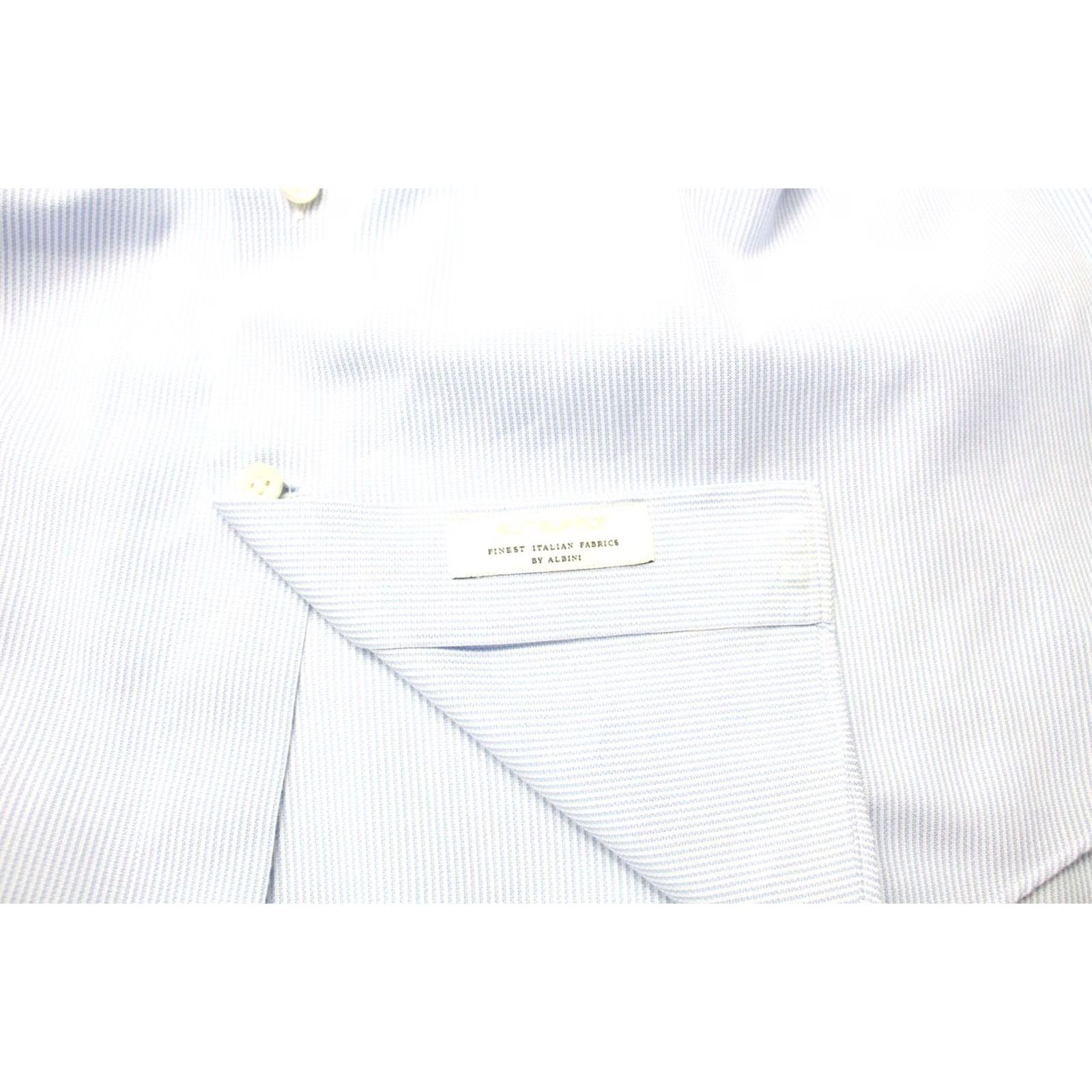 Suitsupply Suitsupply Custom Made Slim Fit Formal Shirt Men's 37/14 1/2 Blue Pinstripe Dress Shirt Size 36R - 6 Thumbnail