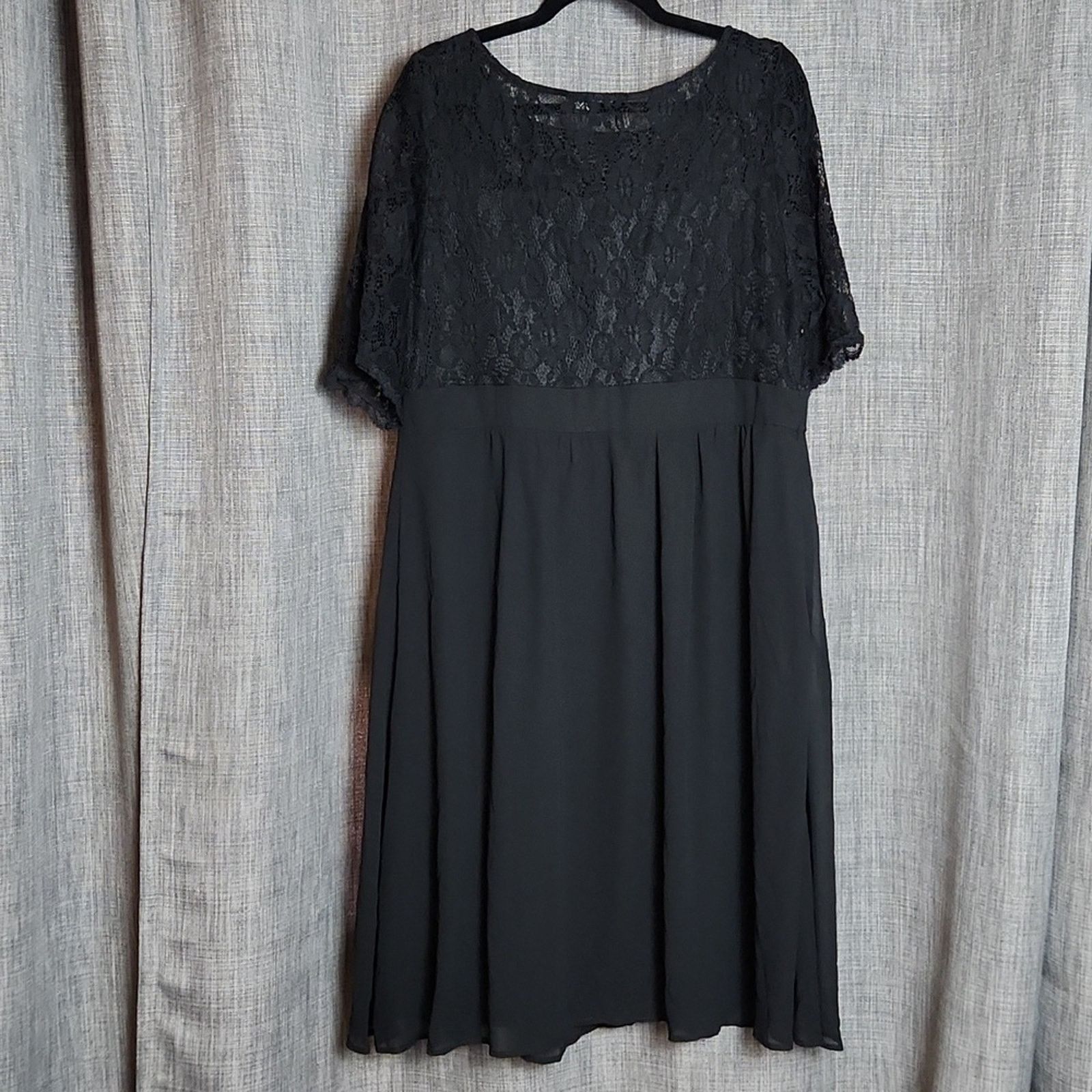 Other Pinup Fashion Size 18 Dress NWT Black Lace Chiffon Cocktail Size XXL / US 16-18 / IT 52-54 - 7 Thumbnail