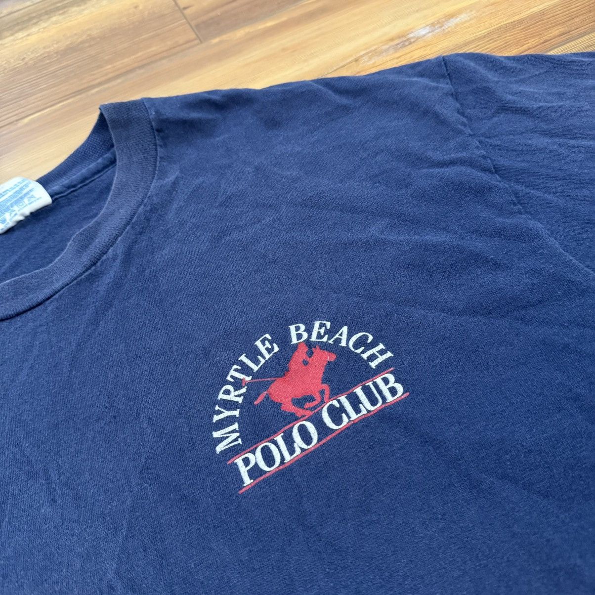 Other Vintage 90’s Myrtle Beach Polo Club Horse Jockey Tee Shirt Size US XL / EU 56 / 4 - 4 Thumbnail