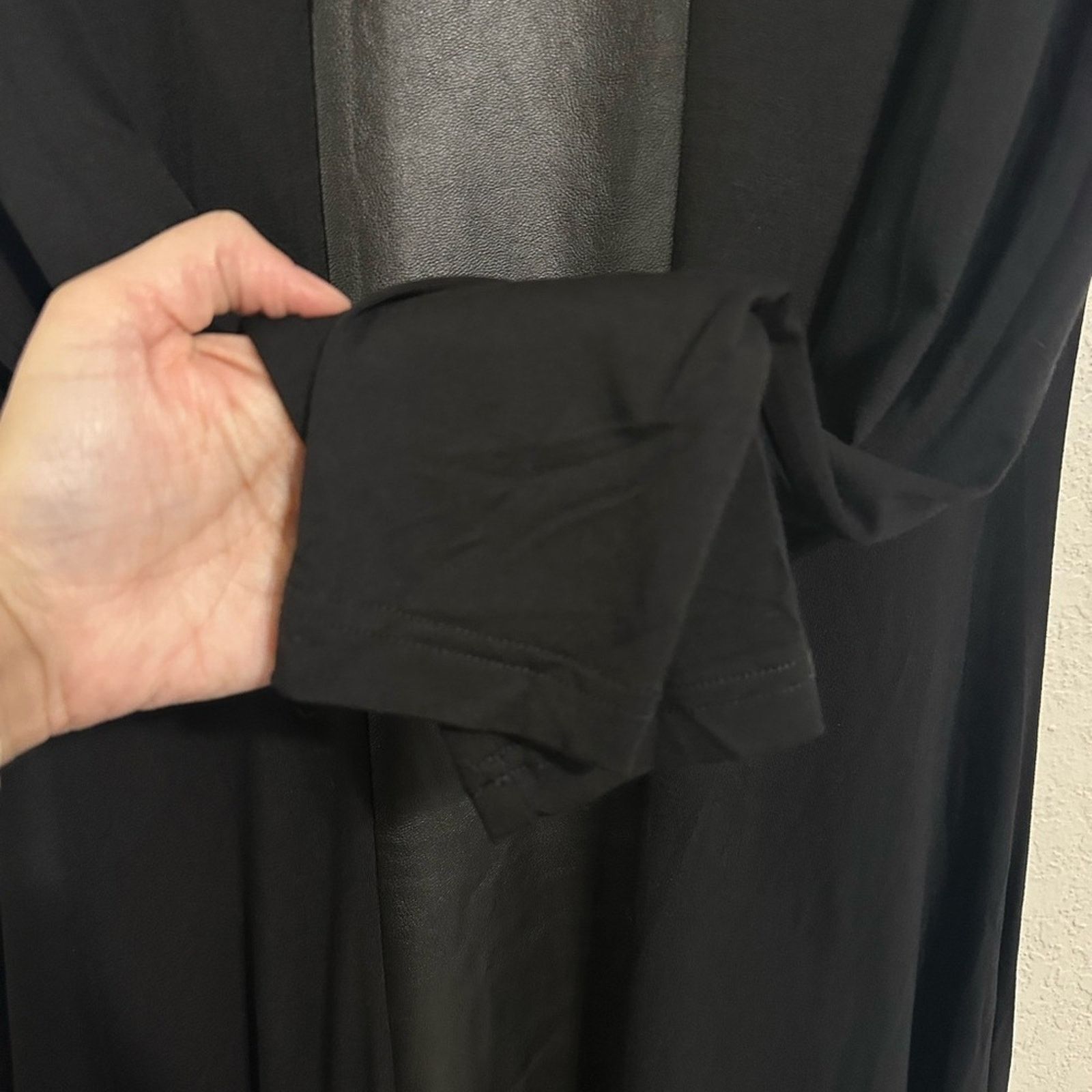 Other NÖR Denmark Abstract Faux Leather Panel Jersey Dress RARE Size XS / US 0-2 / IT 36-38 - 9 Thumbnail