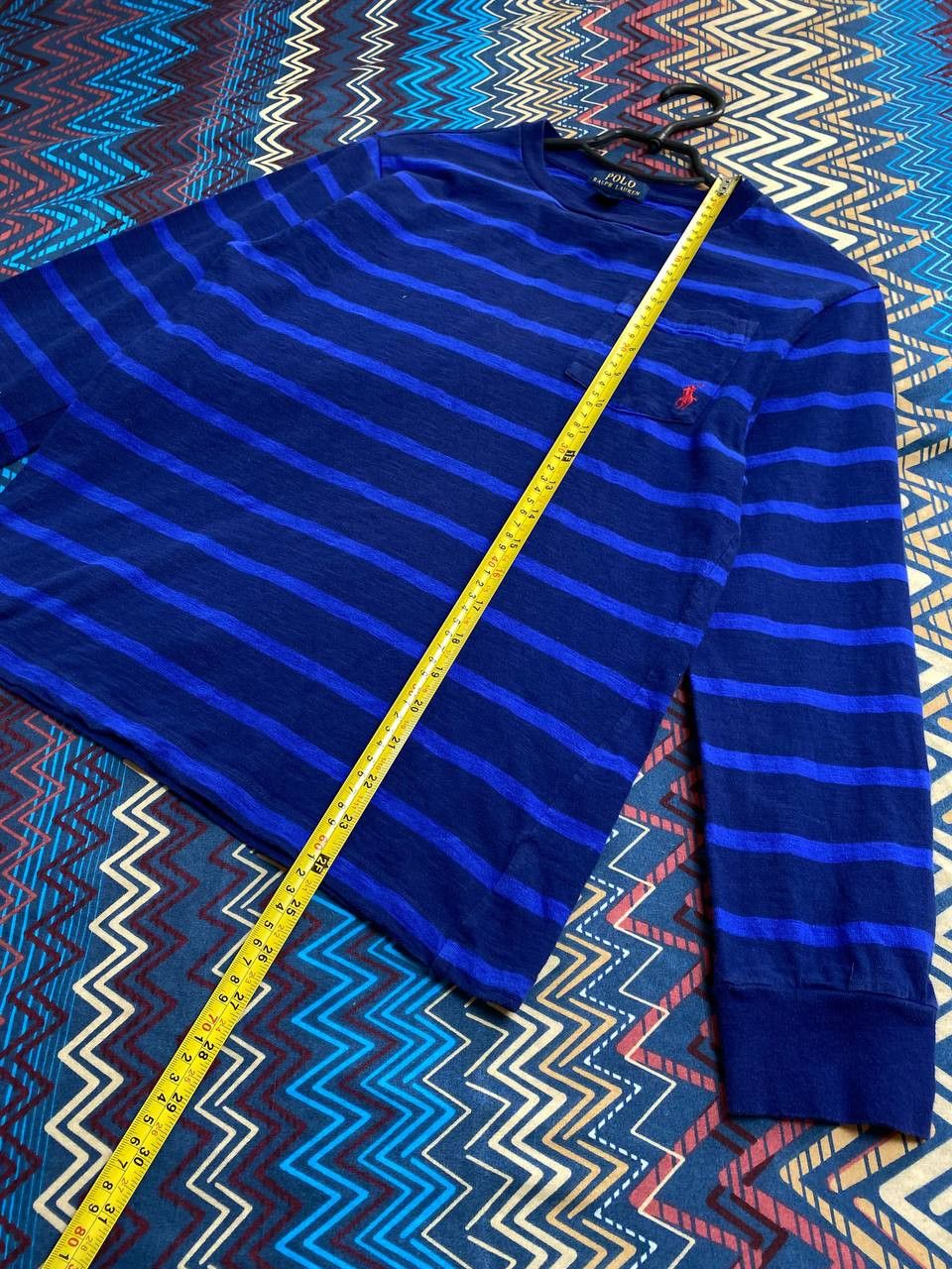 Polo Ralph Lauren striped blue Long Sleeve Polo Ralph Lauren logo Y2K Vintage Size US S / EU 44-46 / 1 - 7 Thumbnail