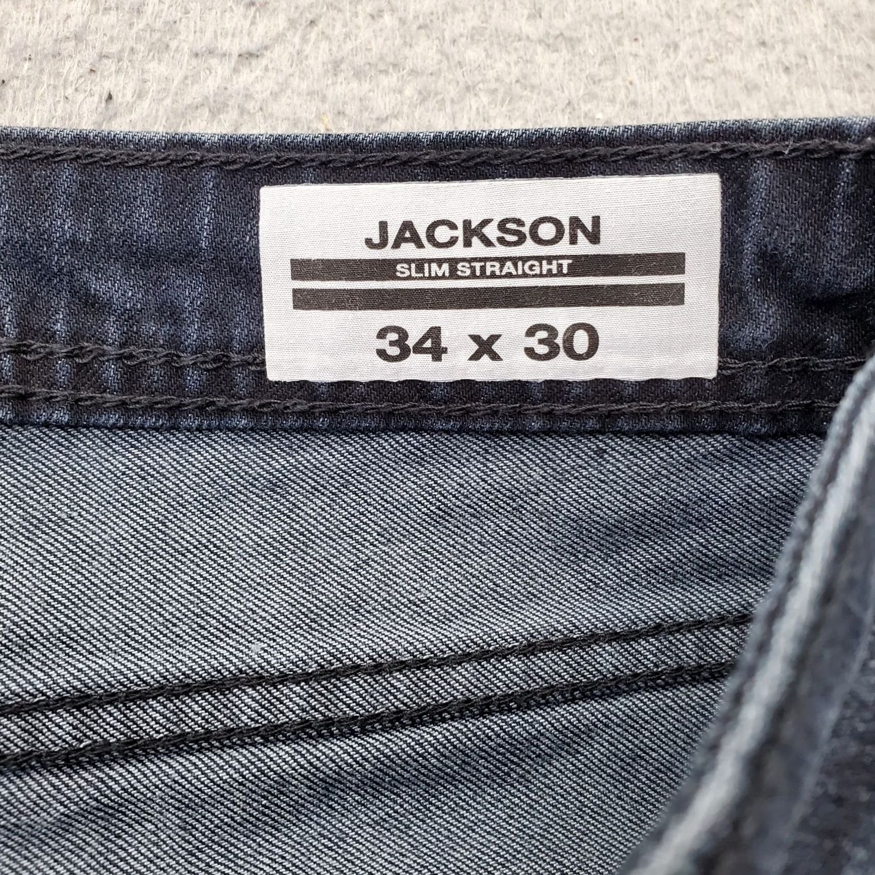 Buffalo David Bitton Buffalo Mens Jeans Buffalo Jackson Slim Straight Jeans Mens 34x30 Blue Denim Dark Wash Pant Size US 34 / EU 50 - 7 Thumbnail