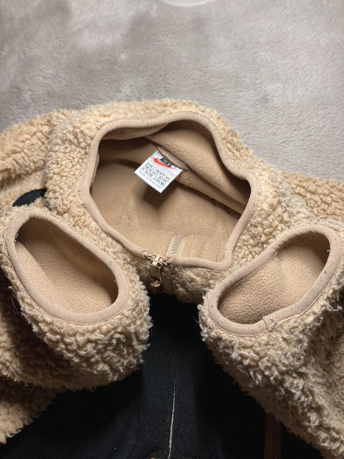 Nike × Vintage ⛩️Nike jacket sweatshirt custom sherpa fleece vintage y2k⛩️eye Size US L / EU 52-54 / 3 - 16 Thumbnail