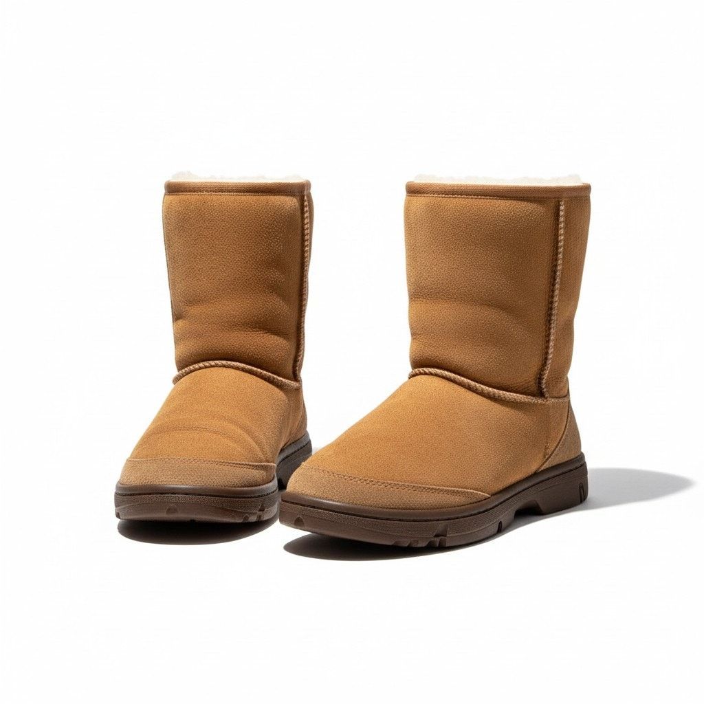 Ugg UGG Tan Suede Boots Short Height Chunky Rubber Sole Sz 6 Size US 6 / IT 36 - 4 Thumbnail