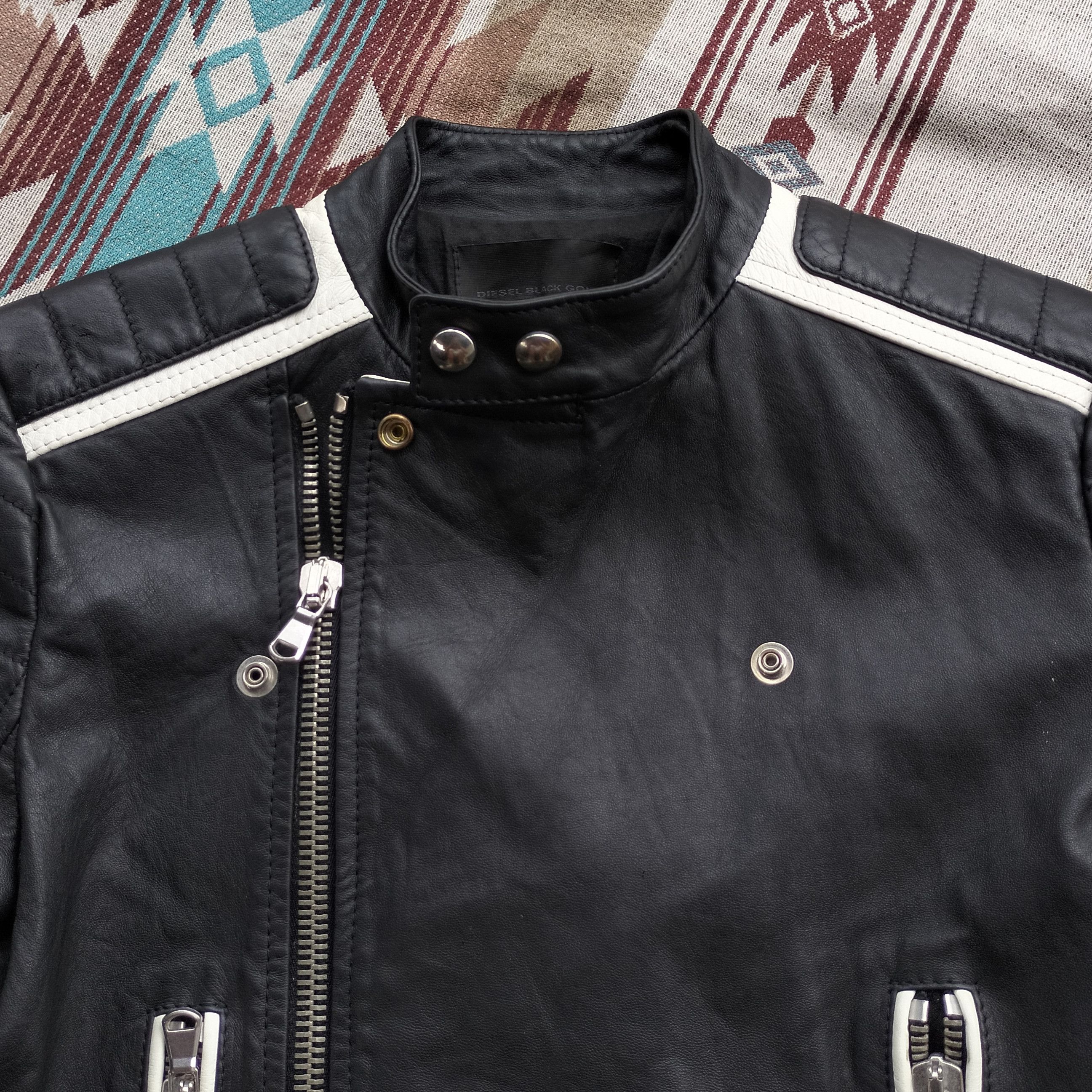 Diesel Black Gold black gold moto bullhide leather jacket Size S / US 4 / IT 40 - 4 Thumbnail