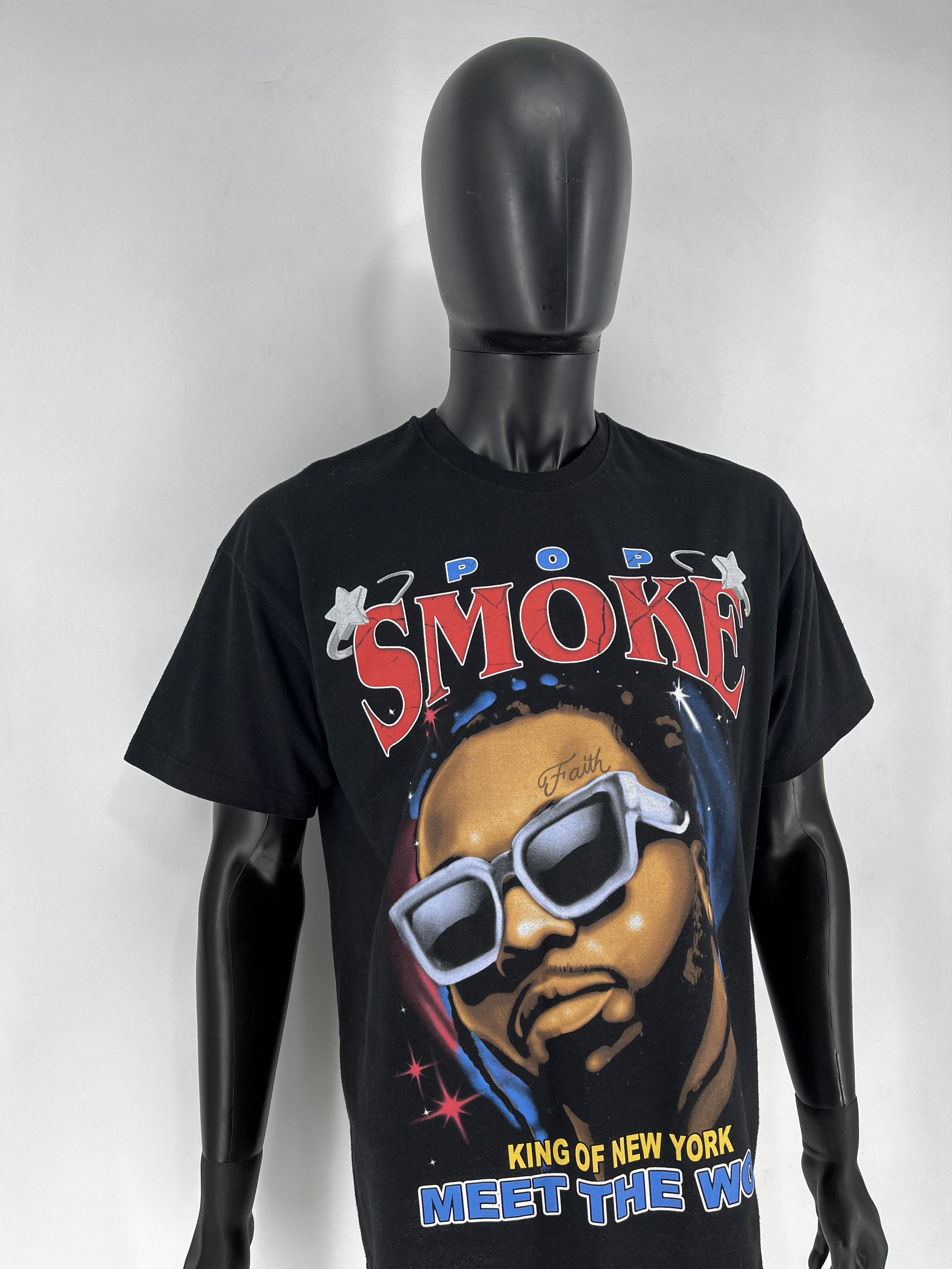 Band Tees × Vintage Vintage Y2K Pop Smoke King Of New York T-Shirt Rap Size US M / EU 48-50 / 2 - 3 Thumbnail