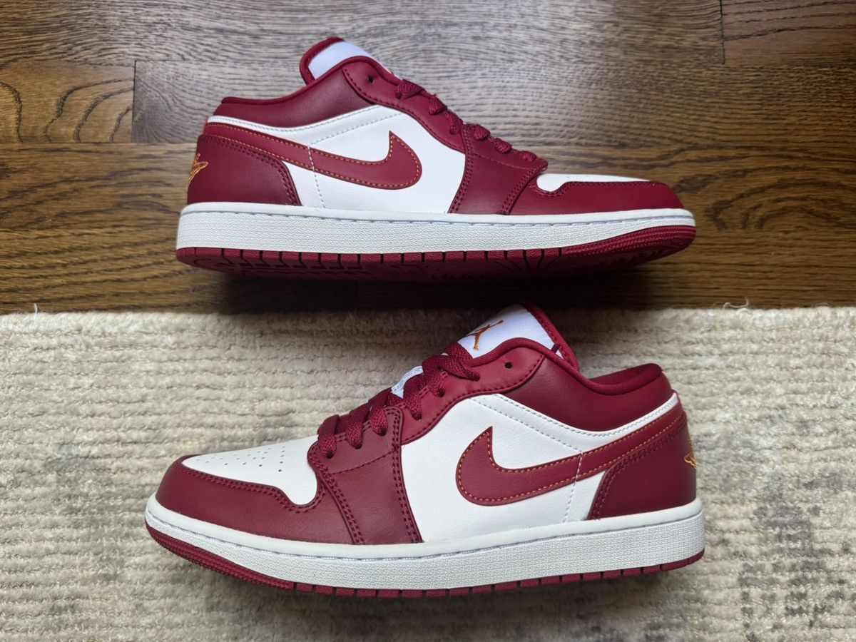 Jordan Brand 9 Jordan 1 Low Cardinal Red White Nike Air Retro Size US 9 / EU 42 - 1 Thumbnail