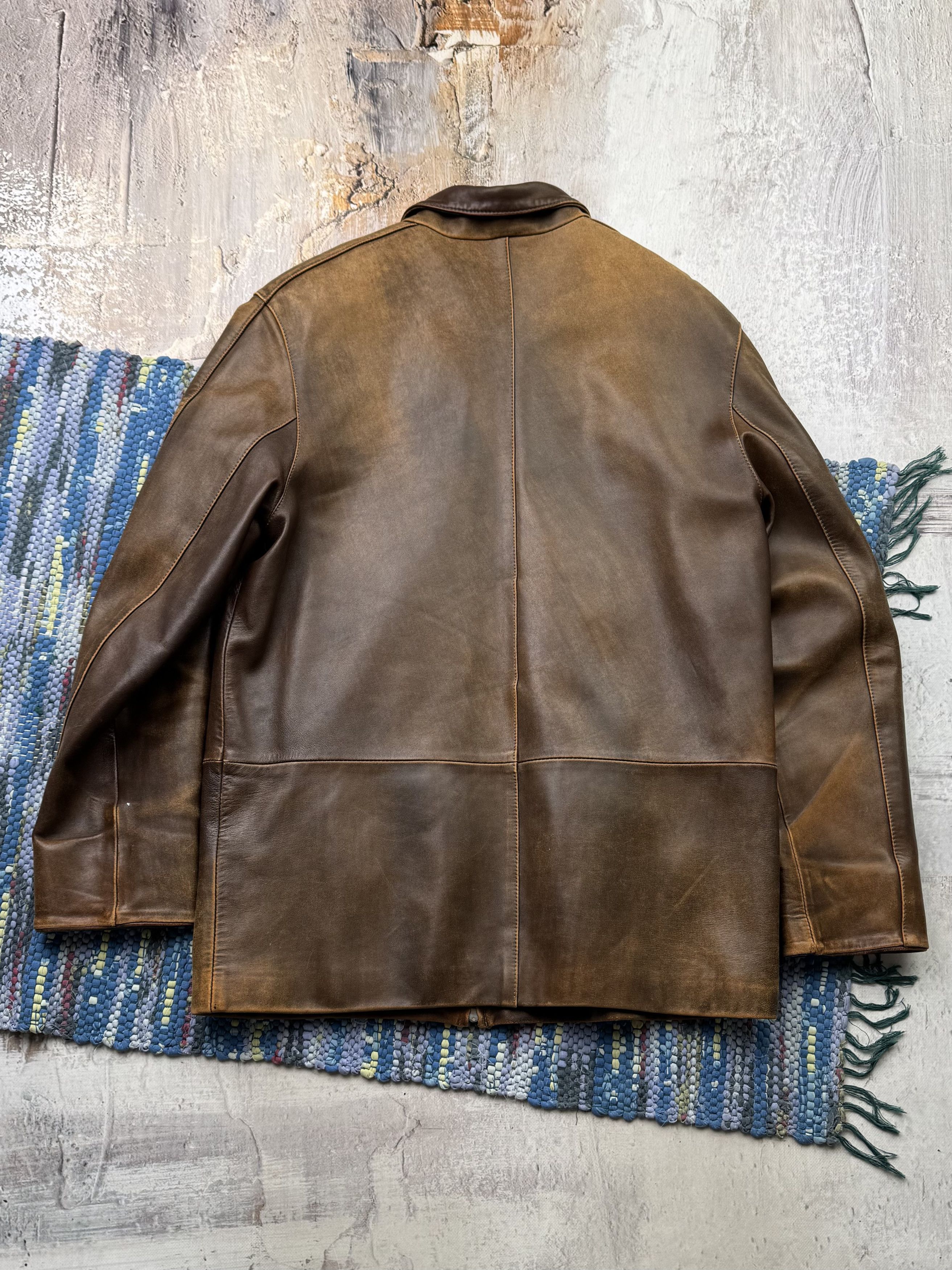 Vintage Faded Leather Jacket A630(280)