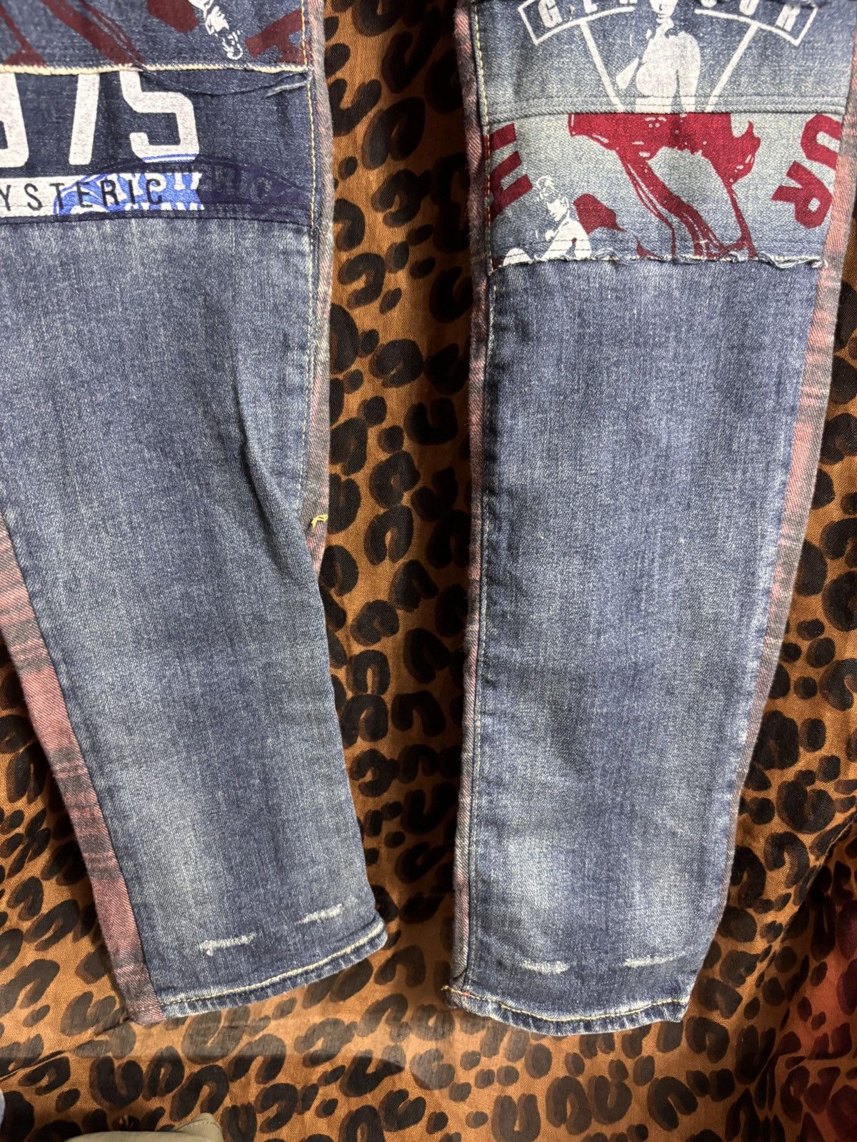 Hysteric Glamour Hysteric Glamour Studs Sexy Girl Patchwork Denim Skinny Size 31" - 9 Thumbnail