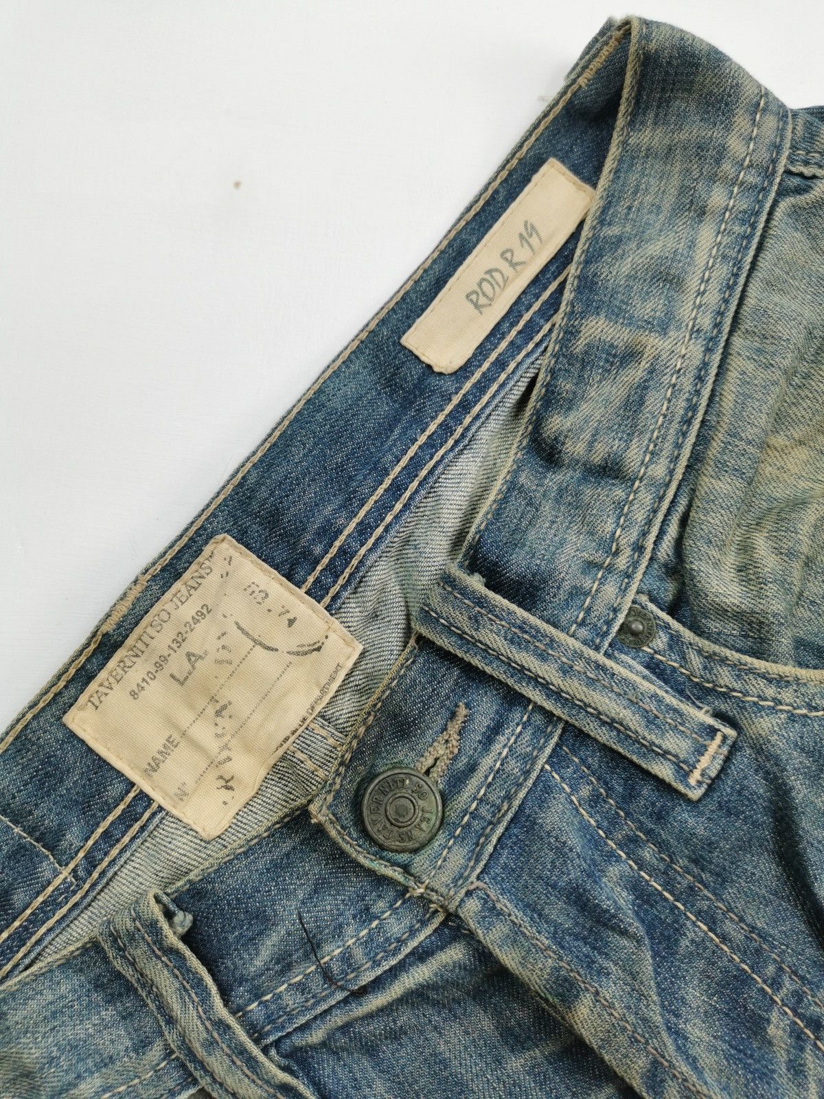 Vintage Bootcut Taverniti ROD R 19 Distressed Denim Jeans Size US 32 / EU 48 - 14 Thumbnail