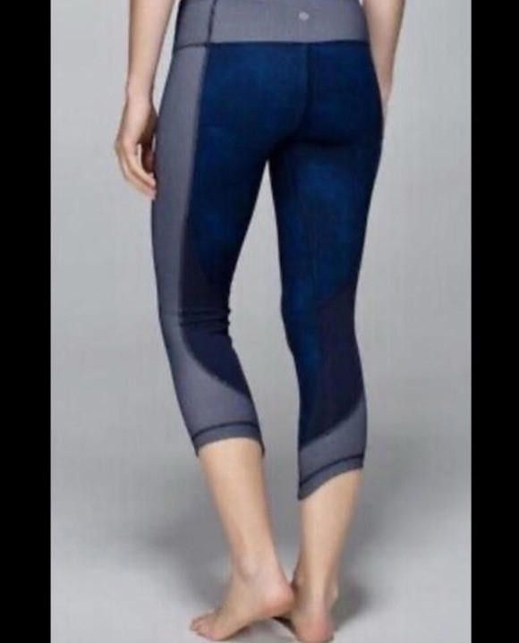 Designer Lululemon Wunder Under Cropped Leggings Sz6 Size 28" / US 6 / IT 42 - 1 Thumbnail