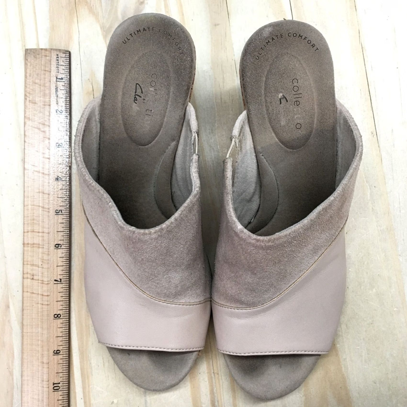 Clarks Clarks Lafley Wave Slide Sandal Womens 8.5 M Brown Suede Slip On Wedge Casual Shoes Size US 9 / IT 39 - 5 Thumbnail