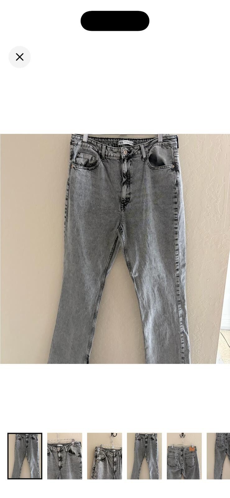 Zara Zara Light Gray Denim Pants Size 32" / US 10 / IT 46 - 1 Thumbnail