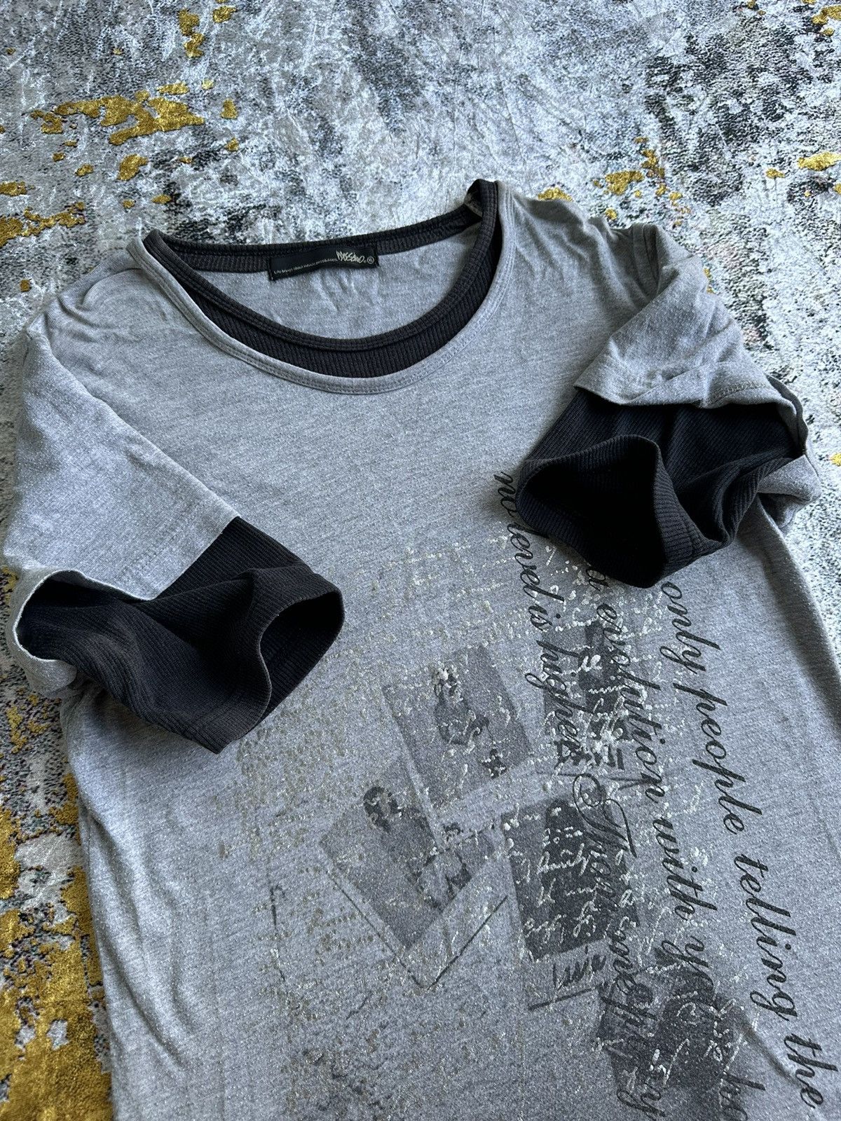Beauty Beast VERY NICE JAPANESE CRAZY FADED POEM DOUBLE LAYER TSHIRT Size US S / EU 44-46 / 1 - 3 Thumbnail