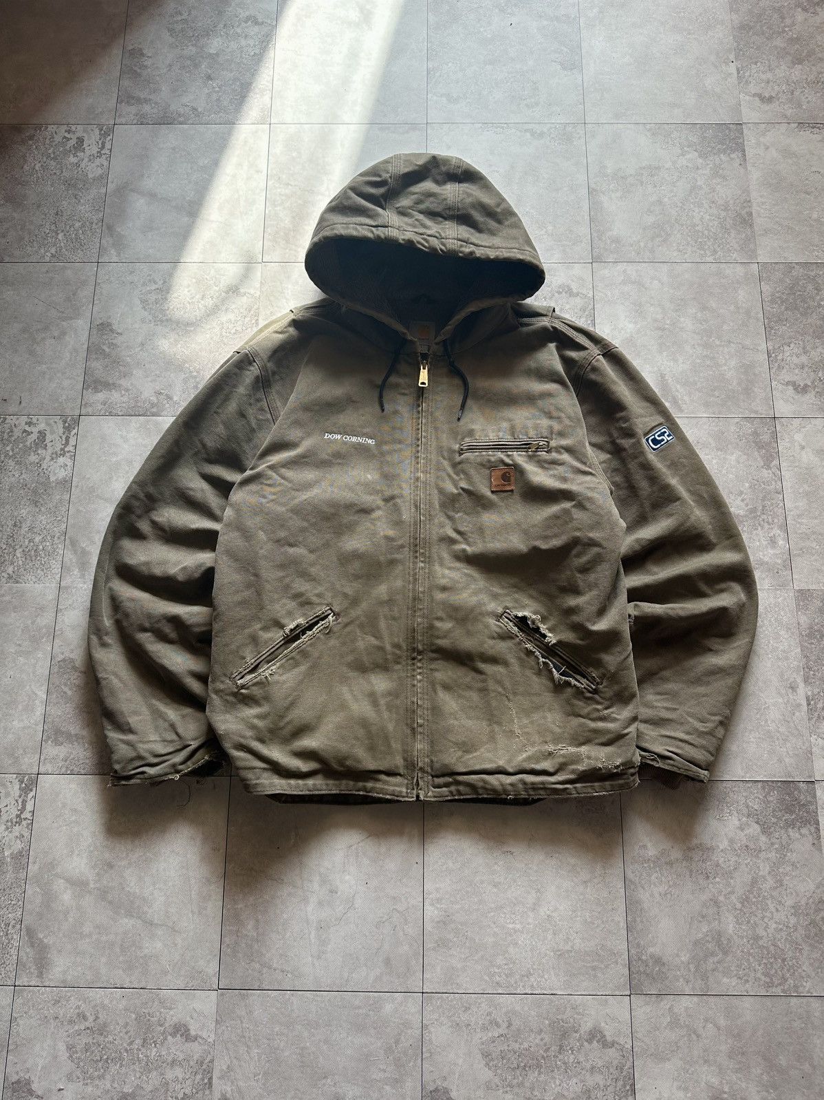 Carhartt Carhartt Detroit Sierra Sherpa Lined Work Jacket Hooded Sz L Size US L / EU 52-54 / 3 - 1 Thumbnail