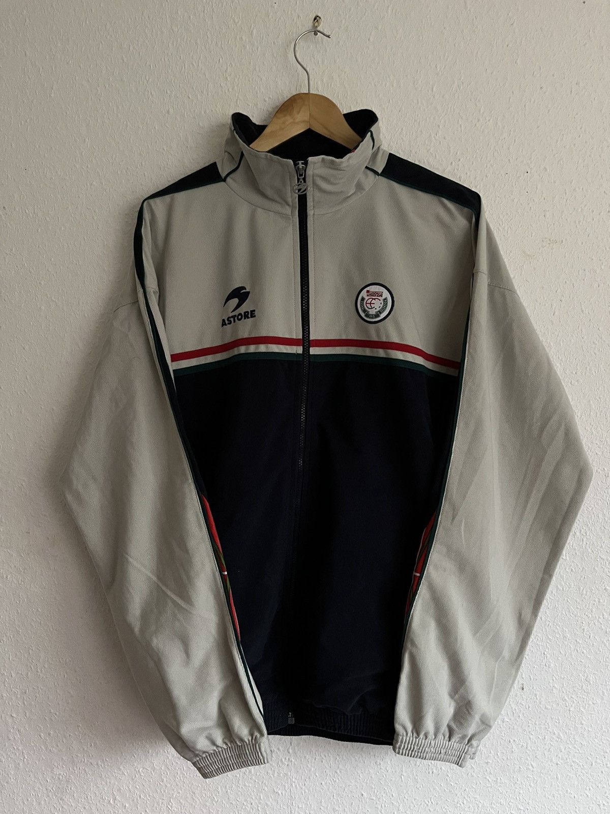 Image of Retro Jacket x Soccer Jersey Astore Euskal Selekzioa Vintage 90’S Soccer Track Jacket (Size 2XL)