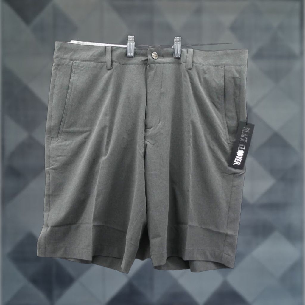 Black Clover Shorts Mens 34 Gray Golf Tennis Performance Beach