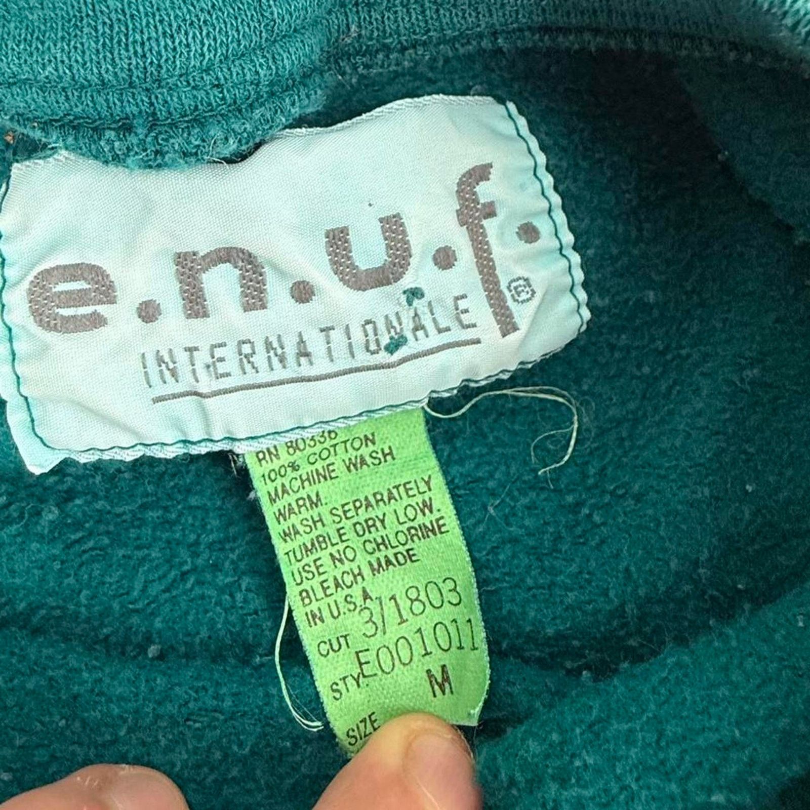 Other Vintage 90s enuf international baggy streetwear sweatshirt Size US L / EU 52-54 / 3 - 3 Thumbnail