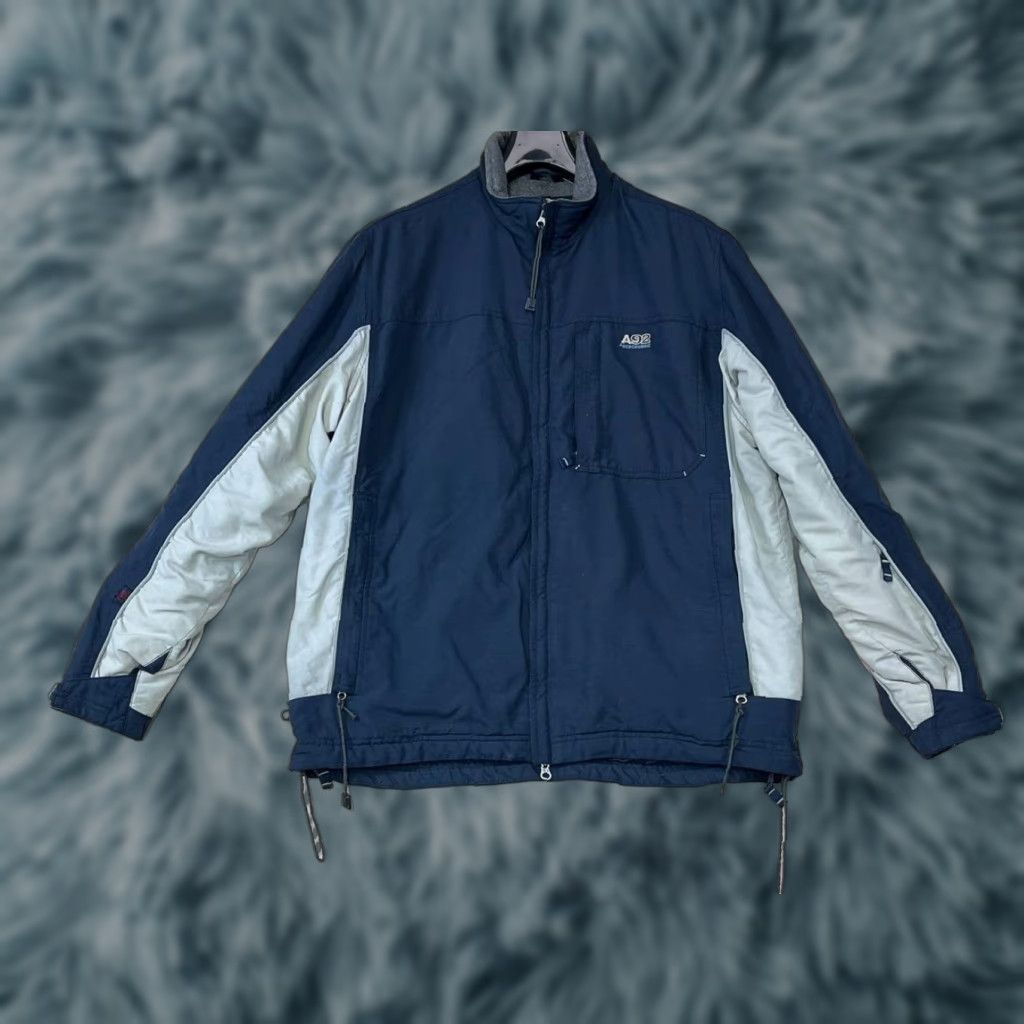 VINTAGE Abercrombie & Fitch Jacket Blue Men Medium Puffer 92 Nylon Polyester Winter Shirt Coat?