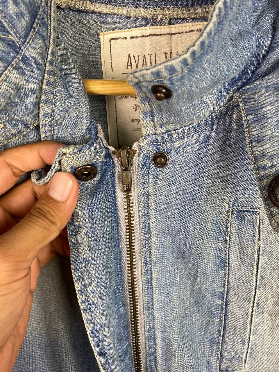 Japanese Brand vintage japanese brands denim hoody nice design Size US M / EU 48-50 / 2 - 7 Thumbnail