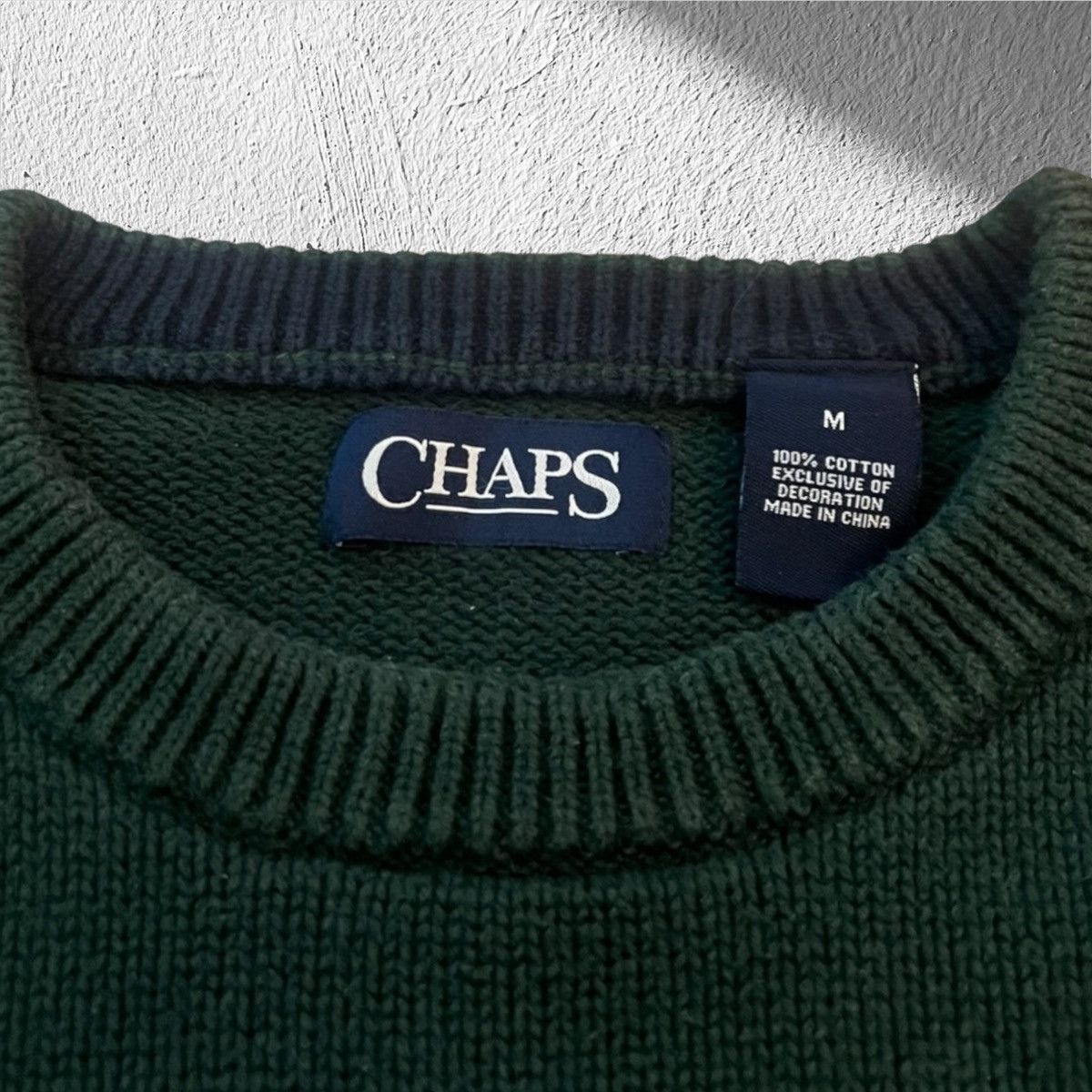 Chaps Vintage Chaps Ralph Lauren Green Knit Sweater – Medium Size US M / EU 48-50 / 2 - 4 Thumbnail