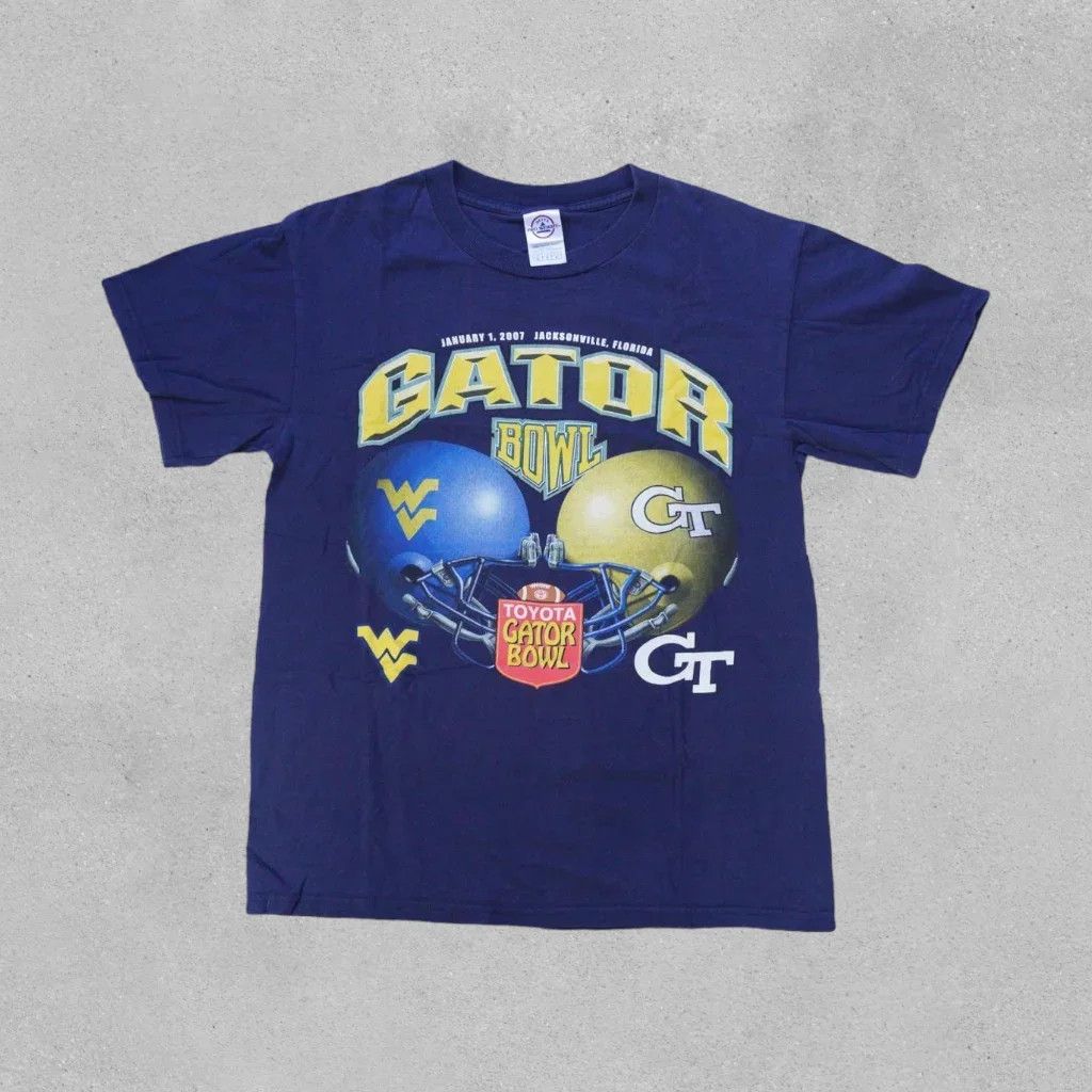 Delta NCAA - 2007 Toyota Gator Bowl, West Virginia v GT Blue Short Sleeve Tee - Medium Size US M / EU 48-50 / 2 - 1 Preview