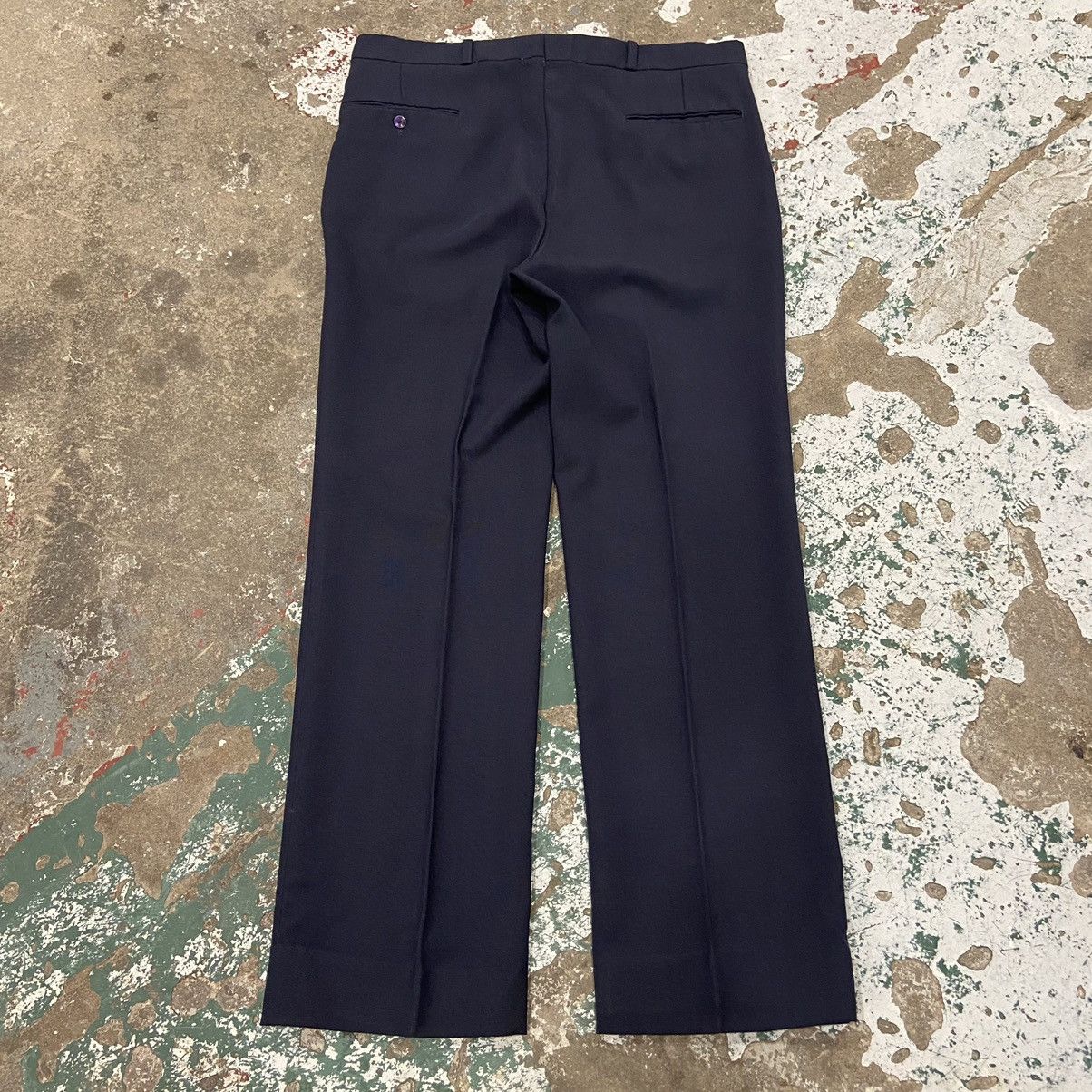 Vintage Vintage Navy Blue Pleated Trousers Size US 36 / EU 52 - 7 Thumbnail