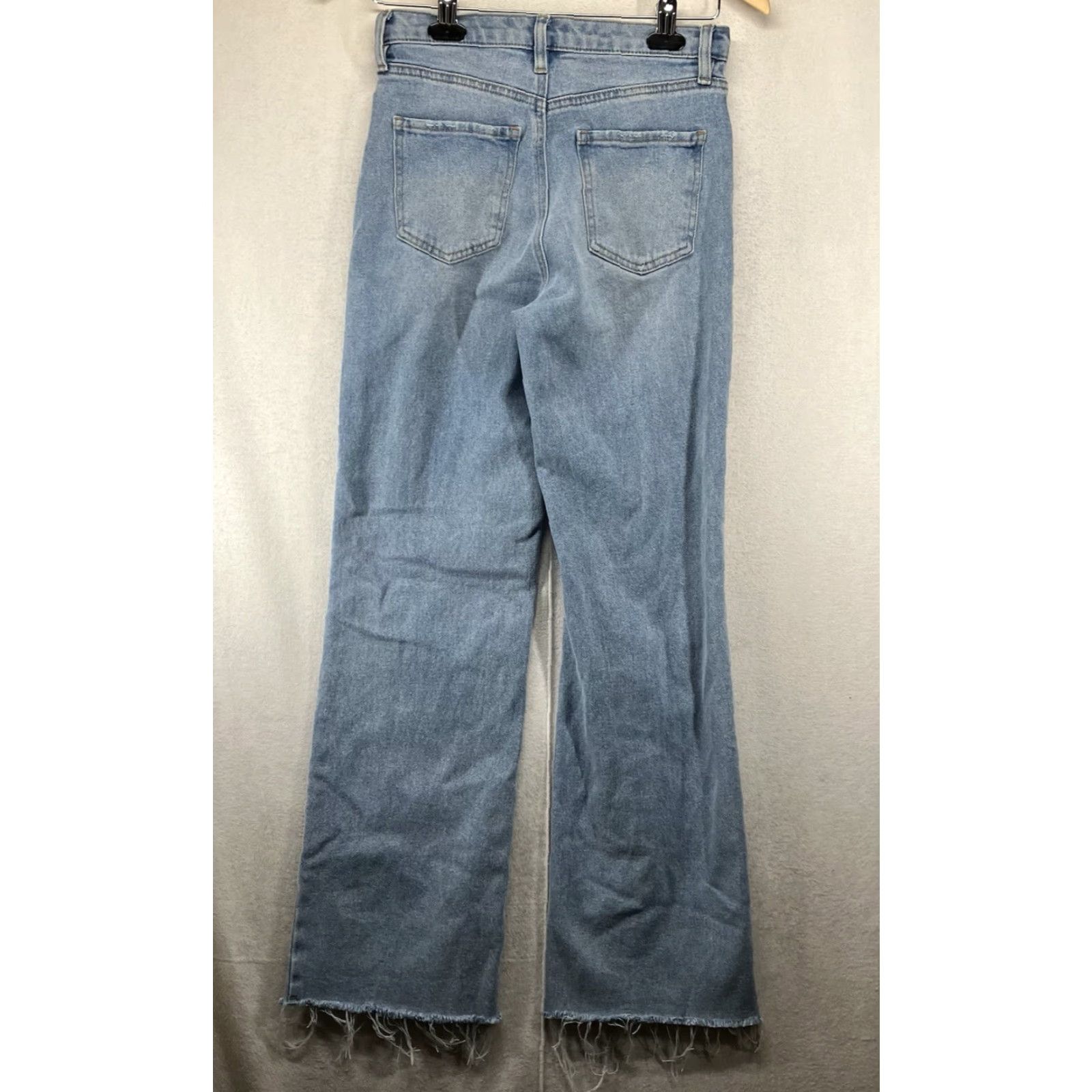 Fashion Nova VINTAGE Fashion Nova Women's Jeans Size 3 27x30 Blue Distressed Straight High-Rise Casual Denim Womens Size 26" / US 2 / IT 38 - 2 Thumbnail