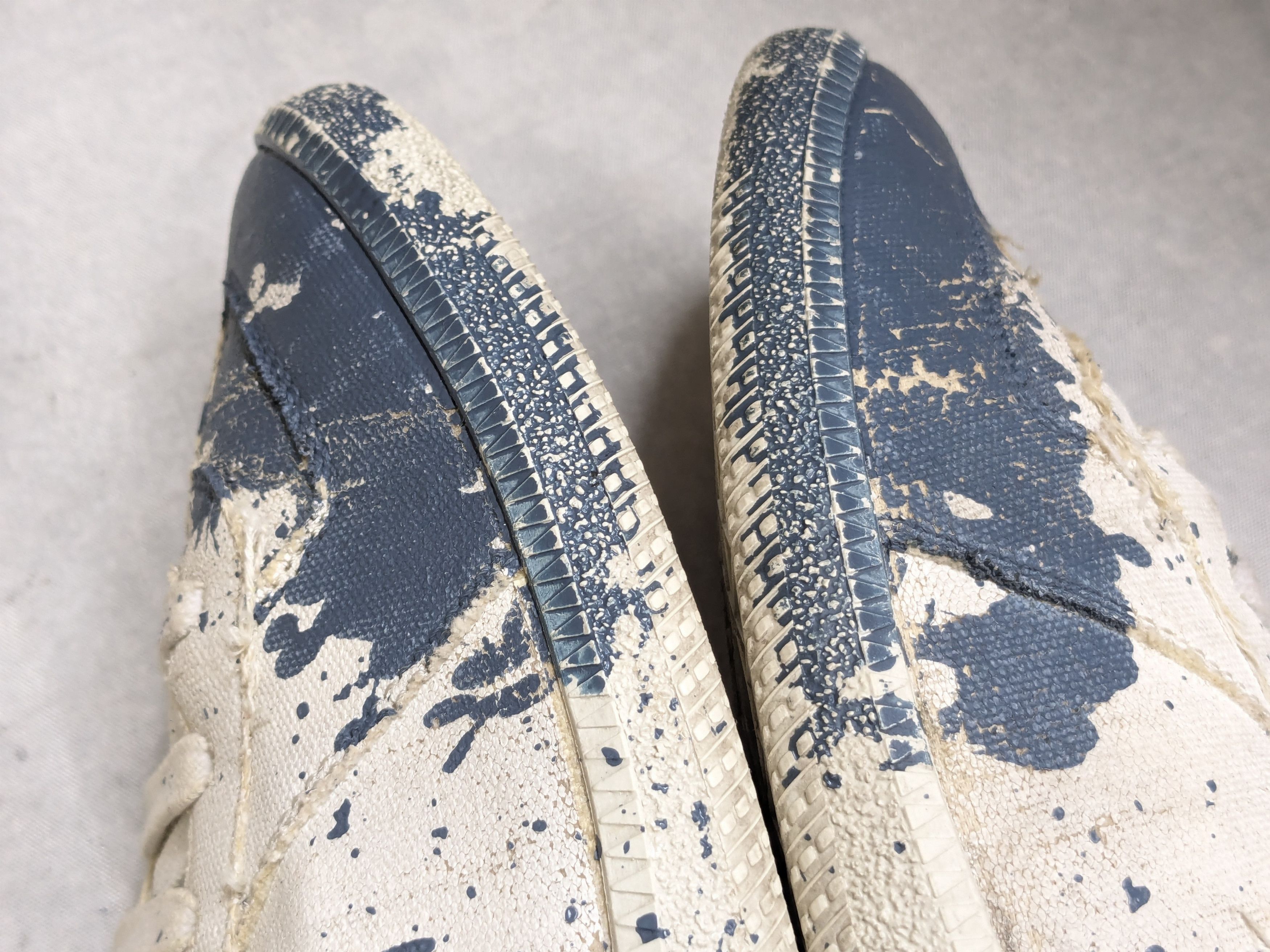 Maison Margiela MAISON MARGIELA Replica Paint Splatter Sneakers White Blue Size US 10 / EU 43 - 11 Thumbnail