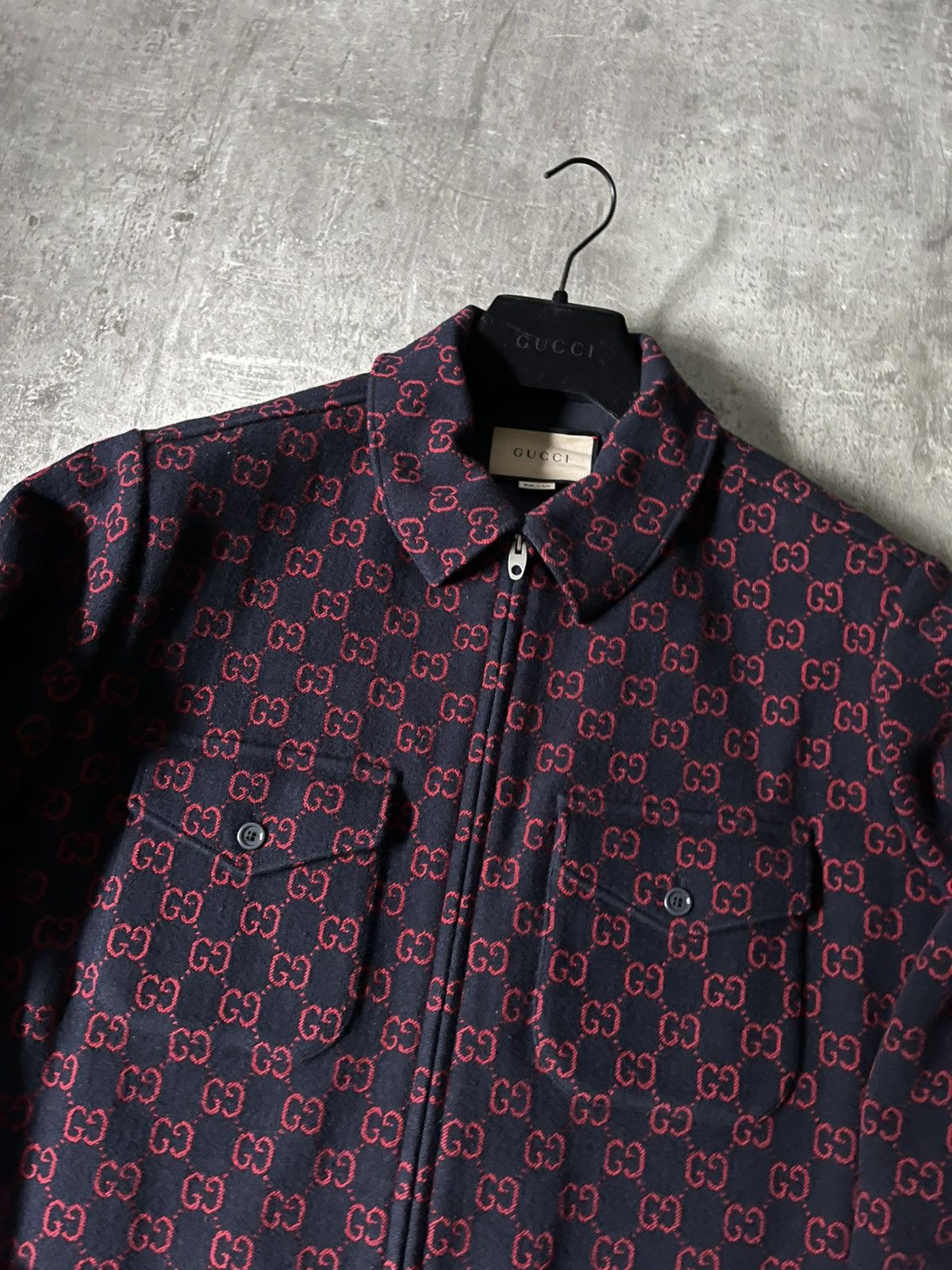 Gucci Gucci GG Jacquard shirt jacket wool Size US M / EU 48-50 / 2 - 4 Thumbnail