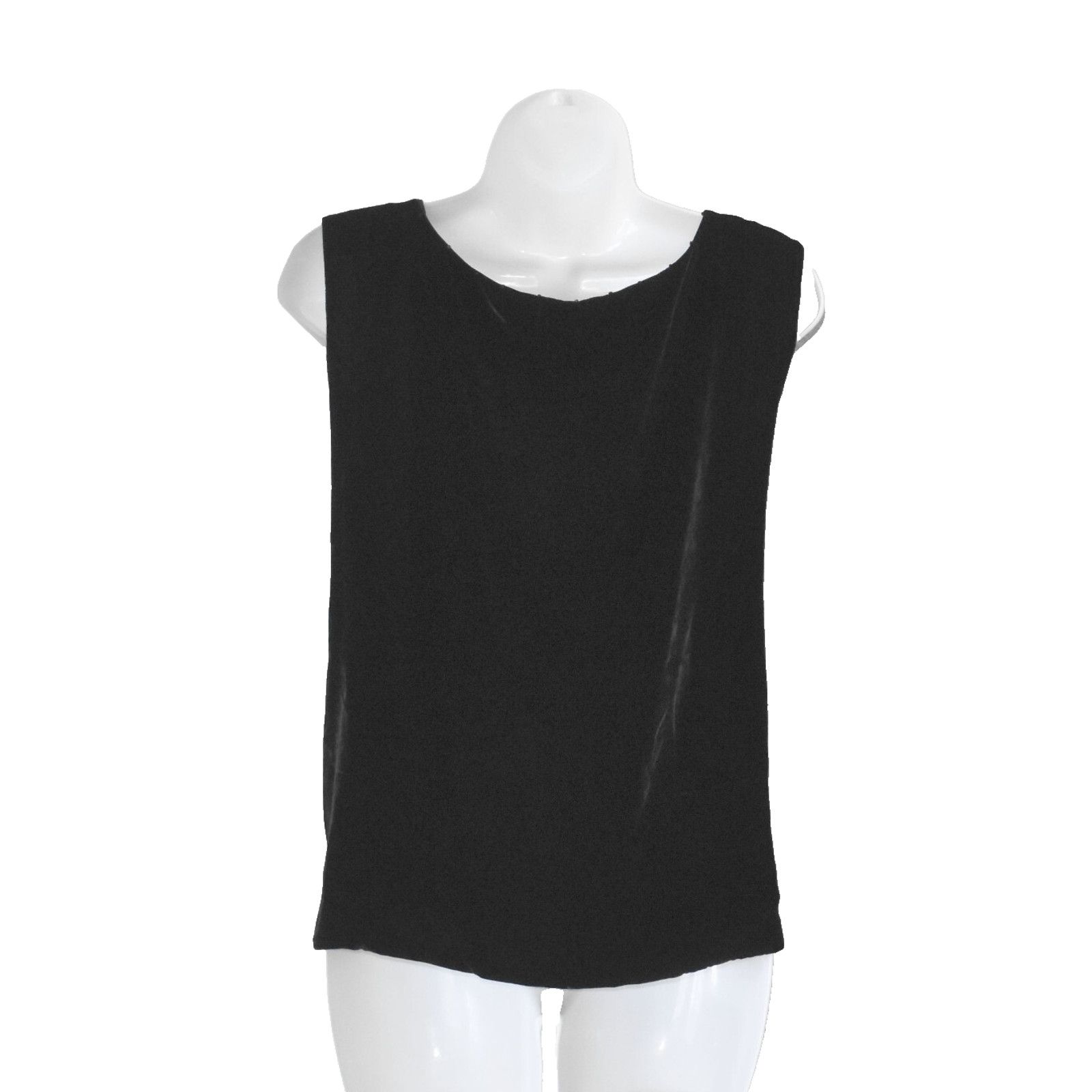 Eileen Fisher EILEEN FISHER Black Velvet Crystal Embellished Tank Top Sz L Size L / US 10 / IT 46 - 3 Thumbnail