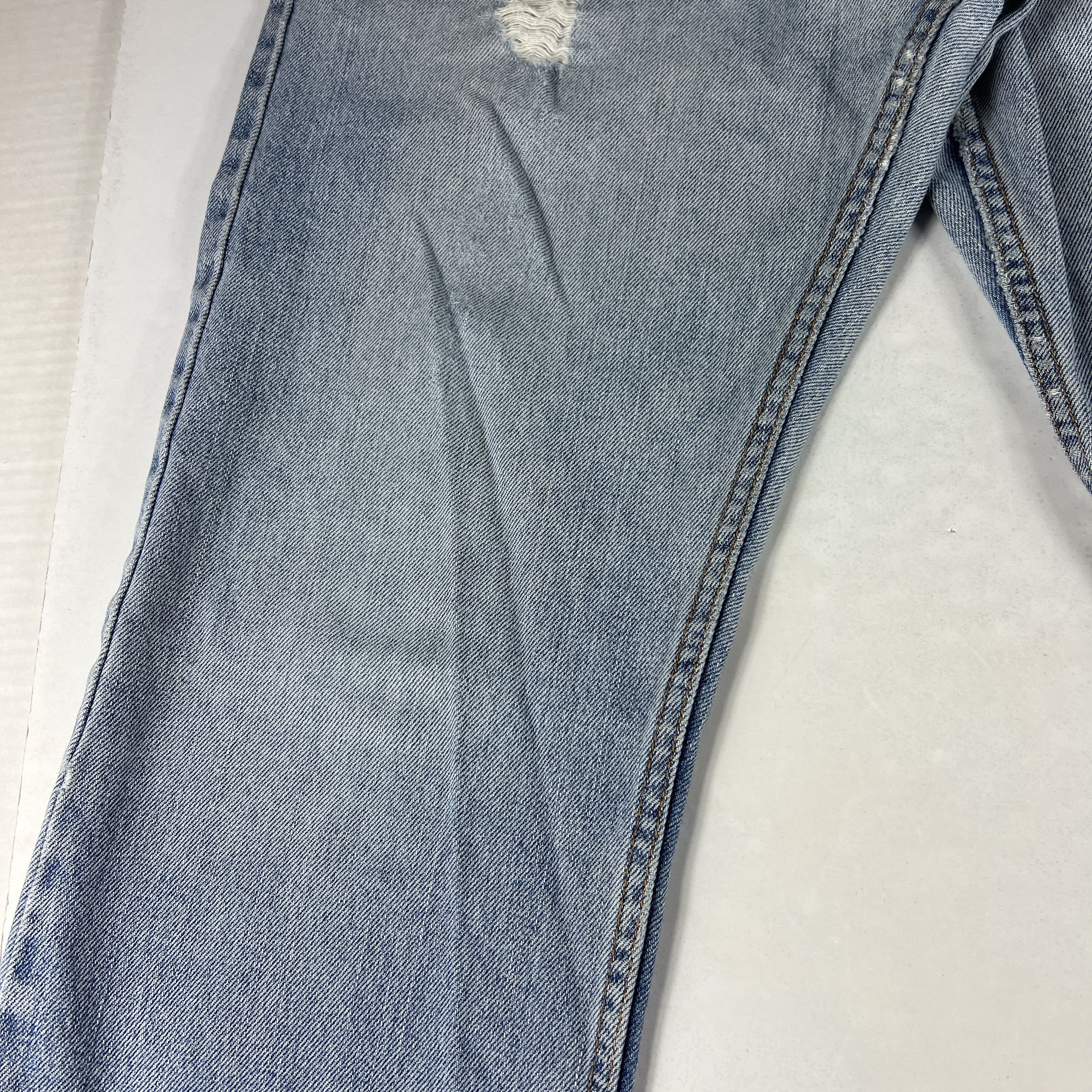 Levi's × Vintage Y2K Levi's Jeans 505 Straight Blue Faded Distressed Denim Size US 34 / EU 50 - 7 Thumbnail