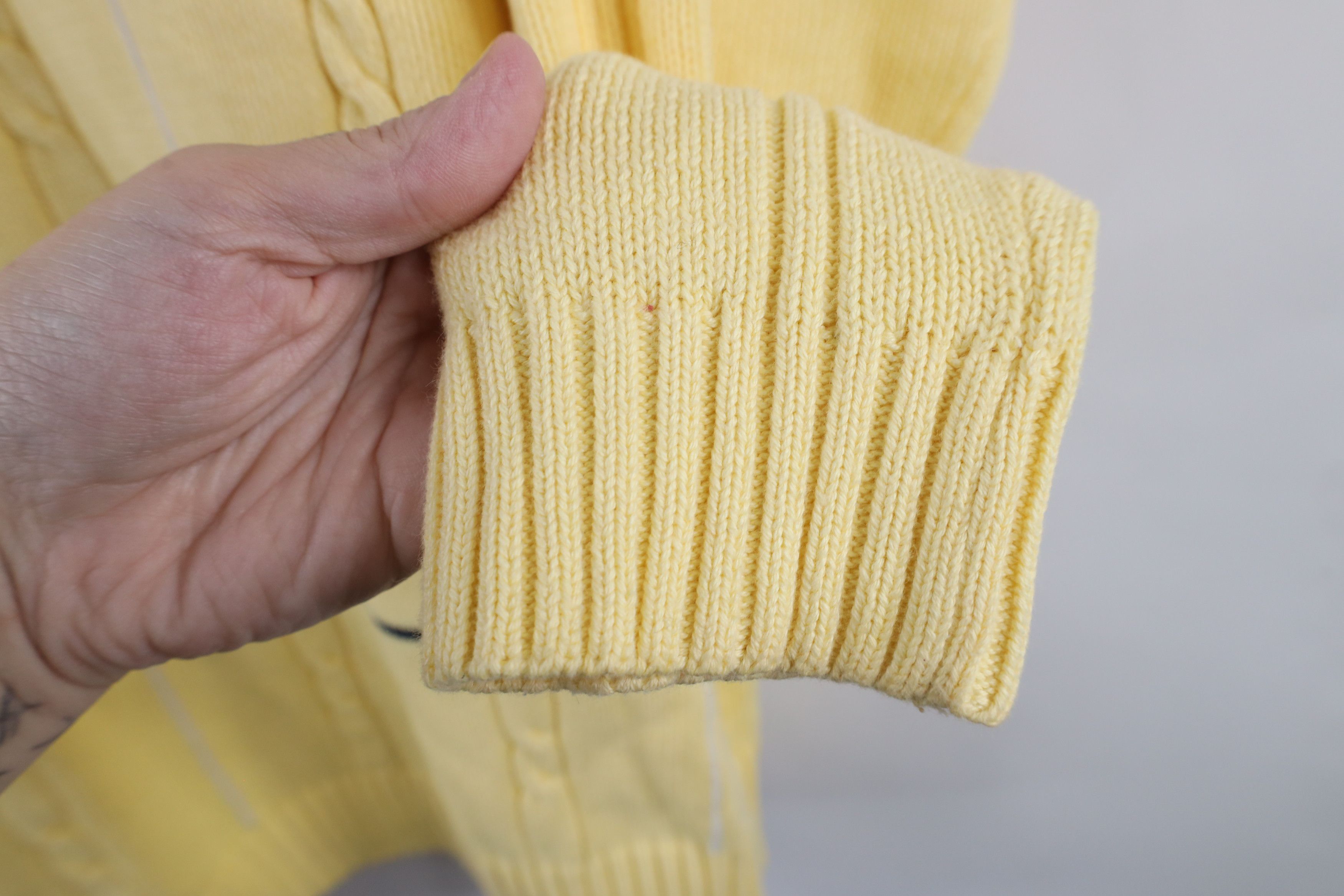 Vintage Vintage 90s Streetwear Cotton Cable Knit Crewneck Sweater Size US L / EU 52-54 / 3 - 6 Thumbnail