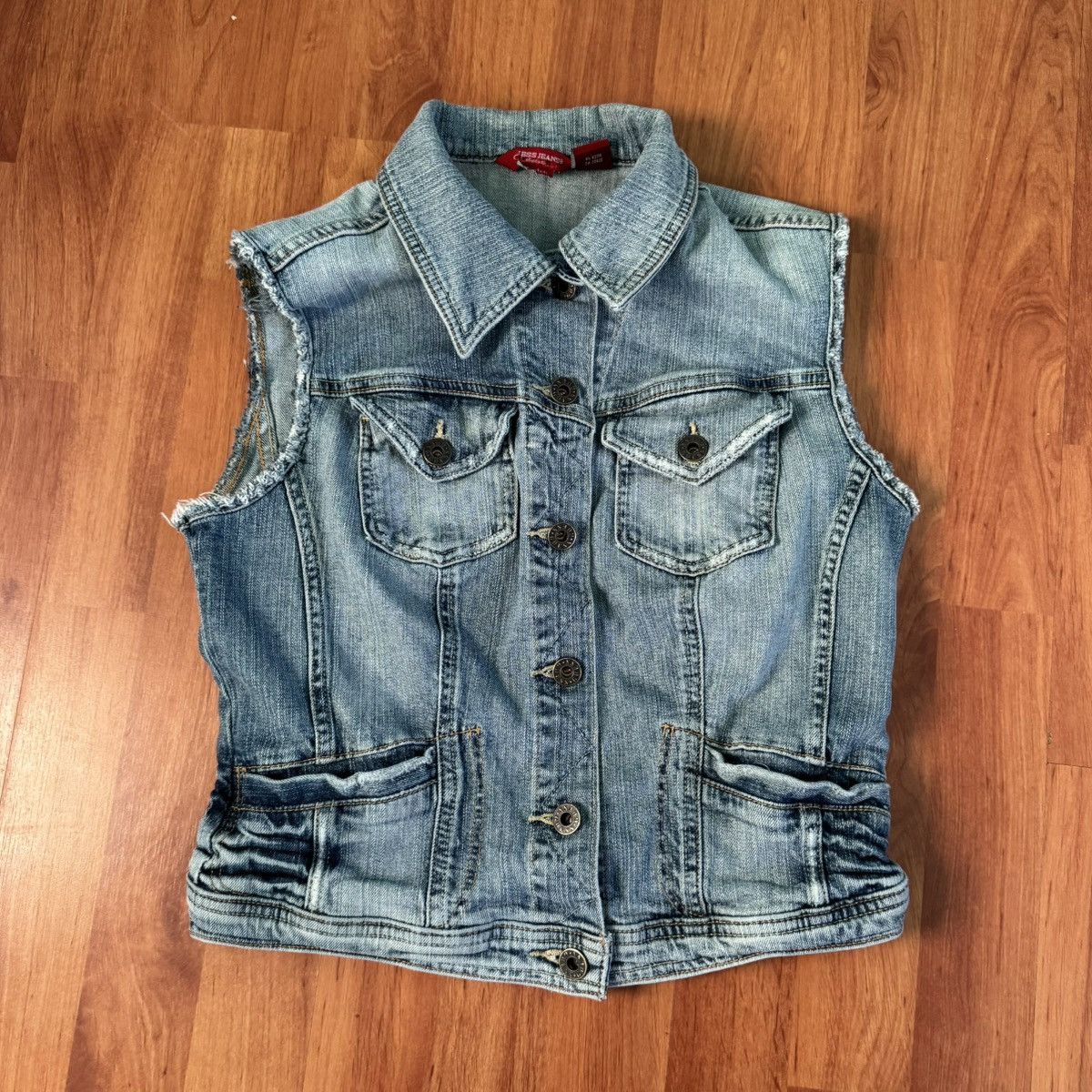 Guess Vintage Y2K Guess Embroidered Denim Vest Jacket Size S / US 4 / IT 40 - 1 Thumbnail