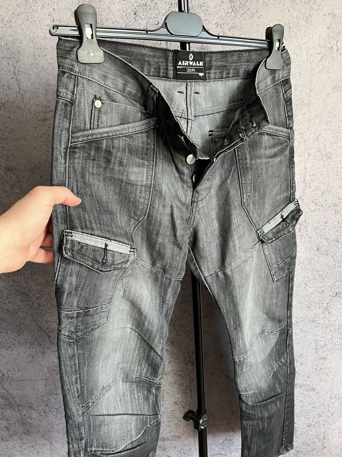 Airwalk Cargo Denim Pants Airwalk Multipocket Y2K Jeans Size US 30 / EU 46 - 7 Thumbnail