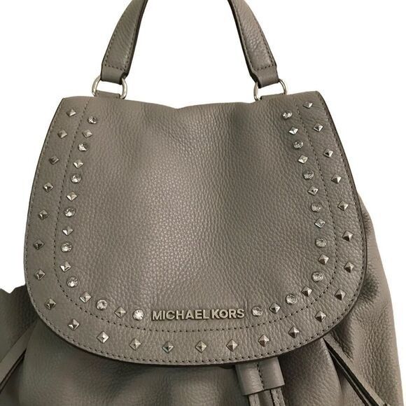 Michael Kors Michael Kors Riley rhinestone studded gray pebble drawstring Size ONE SIZE - 3 Thumbnail