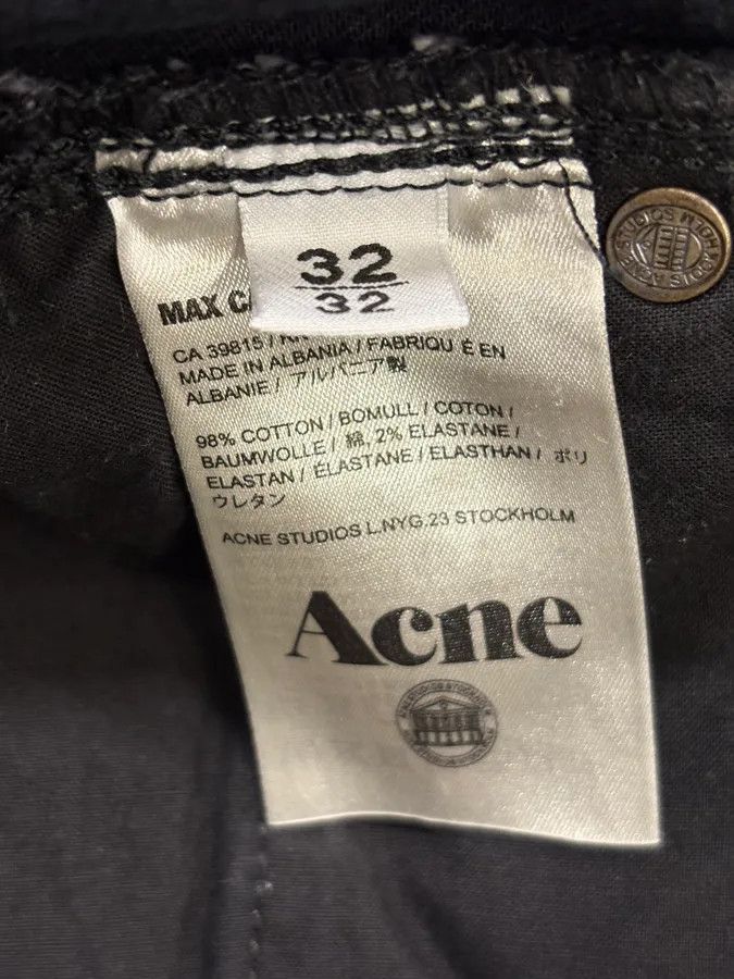 Acne Studios Acne Studios Black Slim Denim Jeans Size US 30 / EU 46 - 10 Thumbnail